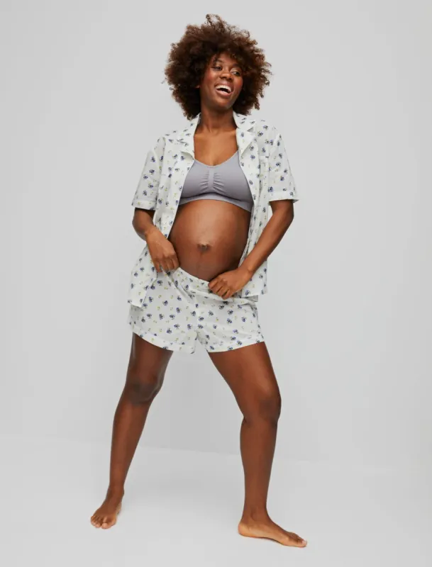 Boyfriend Shortie Maternity Sleep Set sold by Motherhood Maternity