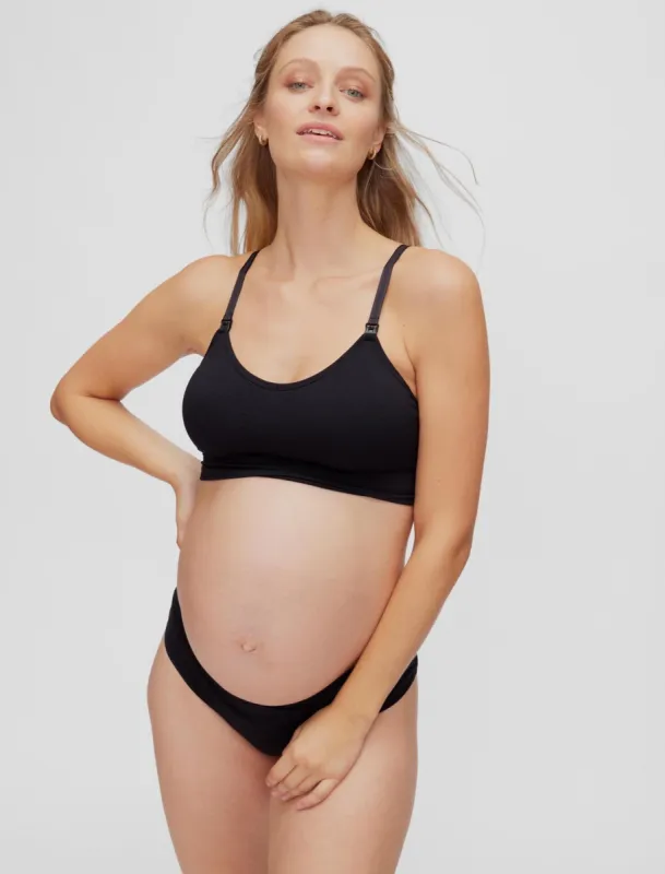 Seamless Rib Knit Maternity And Nursing Bra sold by Motherhood Maternity