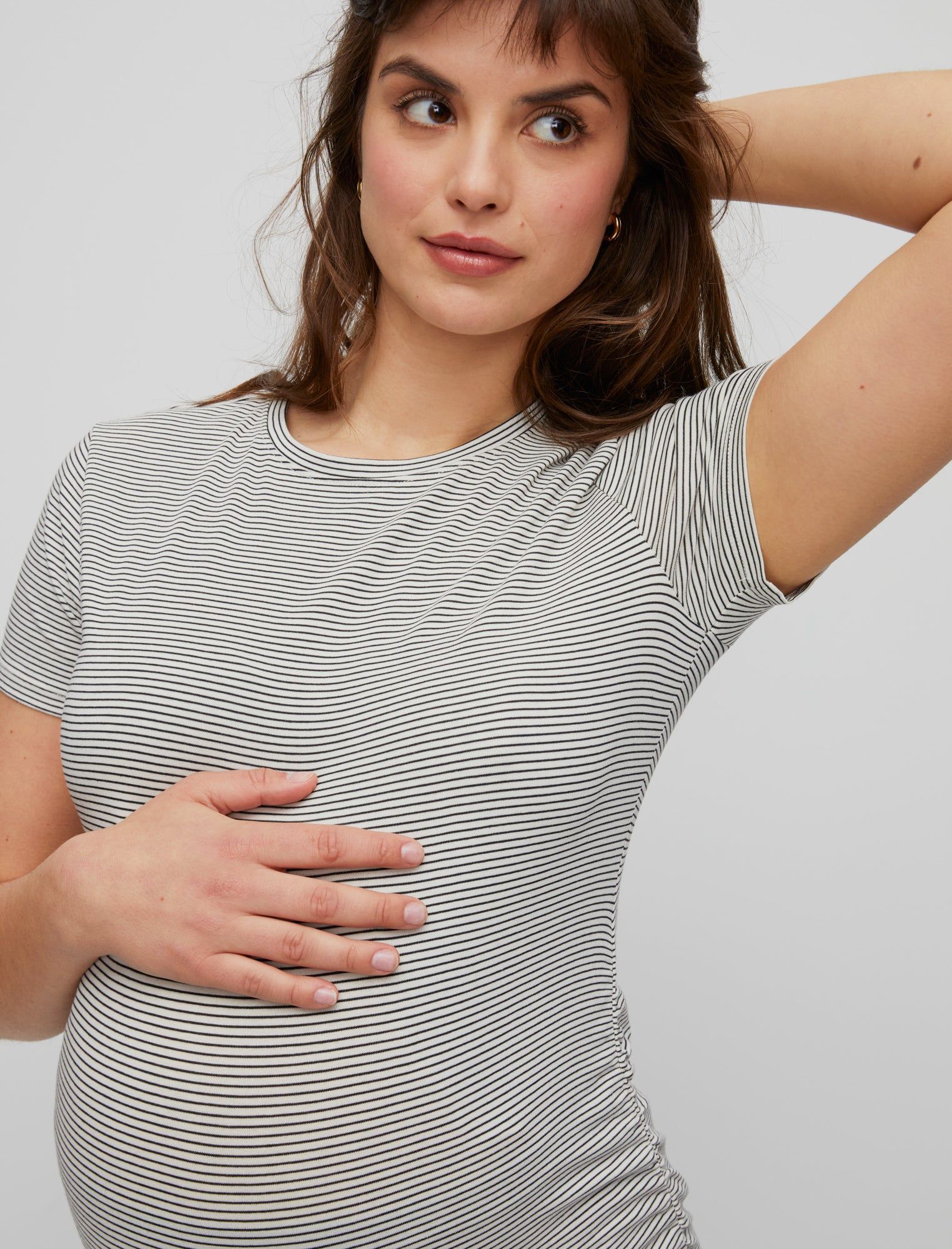 Crew Neck Side Ruched Maternity Tee sold by Motherhood Maternity product image thumbnail 5