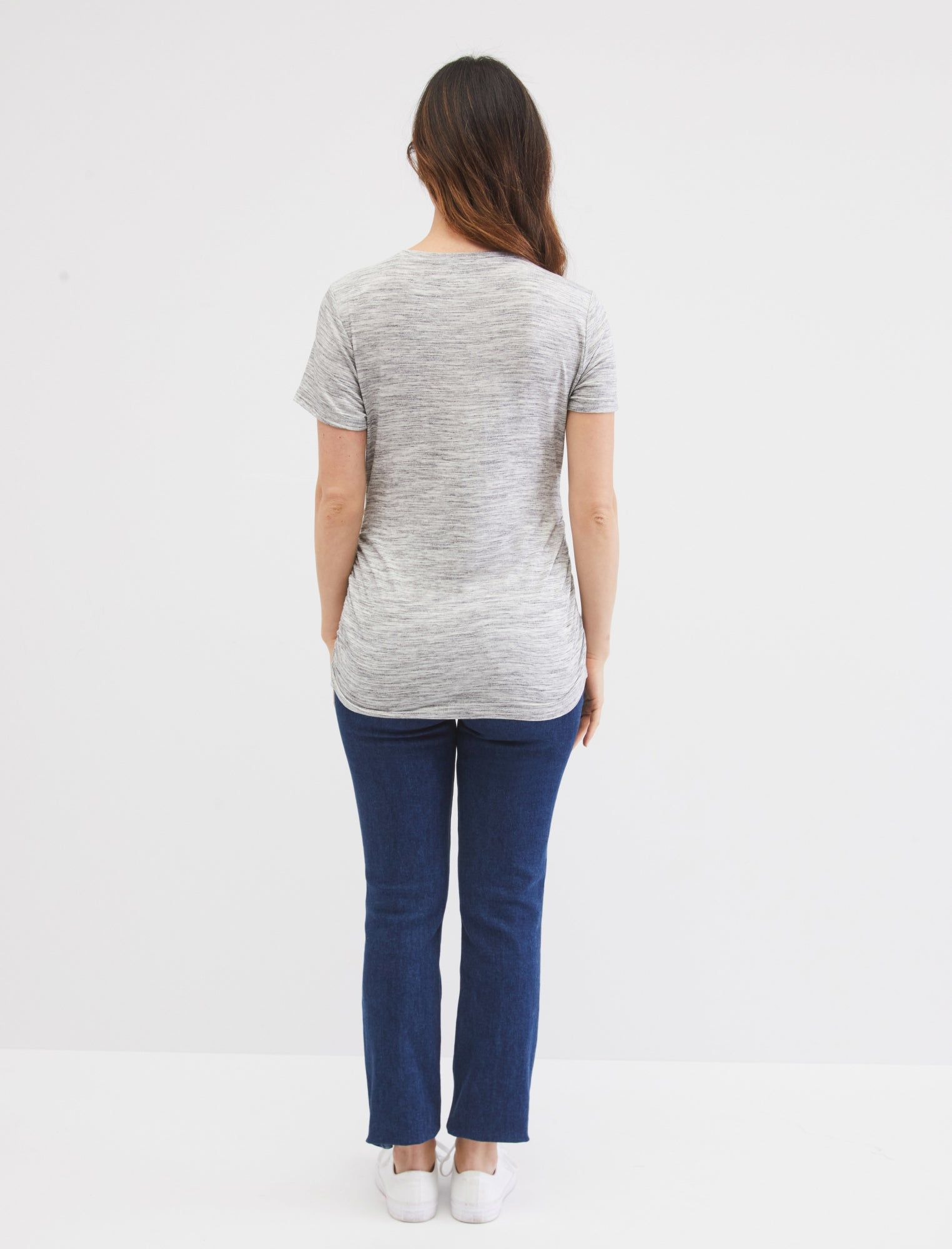 Crew Neck Side Ruched Maternity Tee sold by Motherhood Maternity product image thumbnail 4