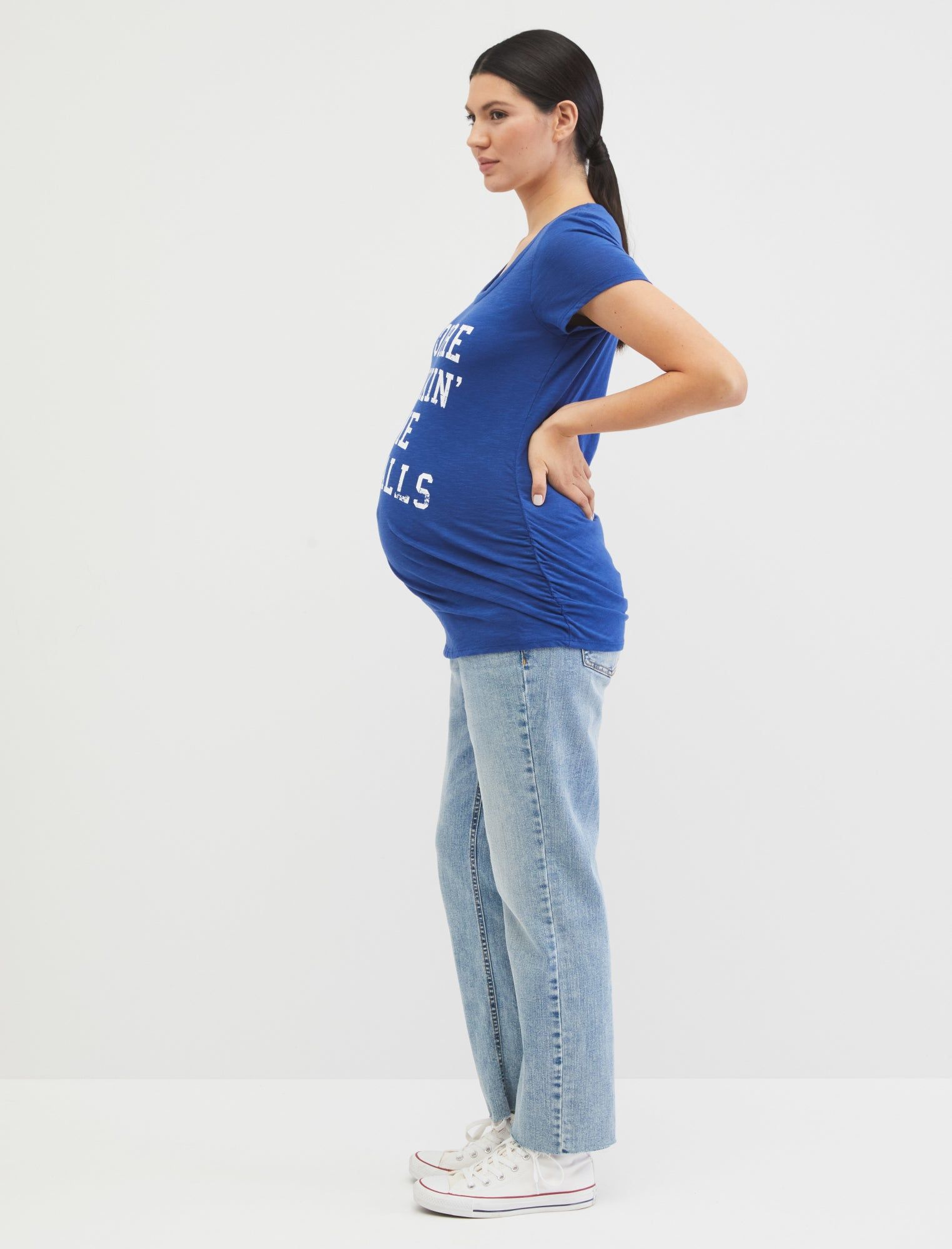 You're Kickin' Me Smalls Maternity Graphic Tee sold by Motherhood Maternity product image thumbnail 4