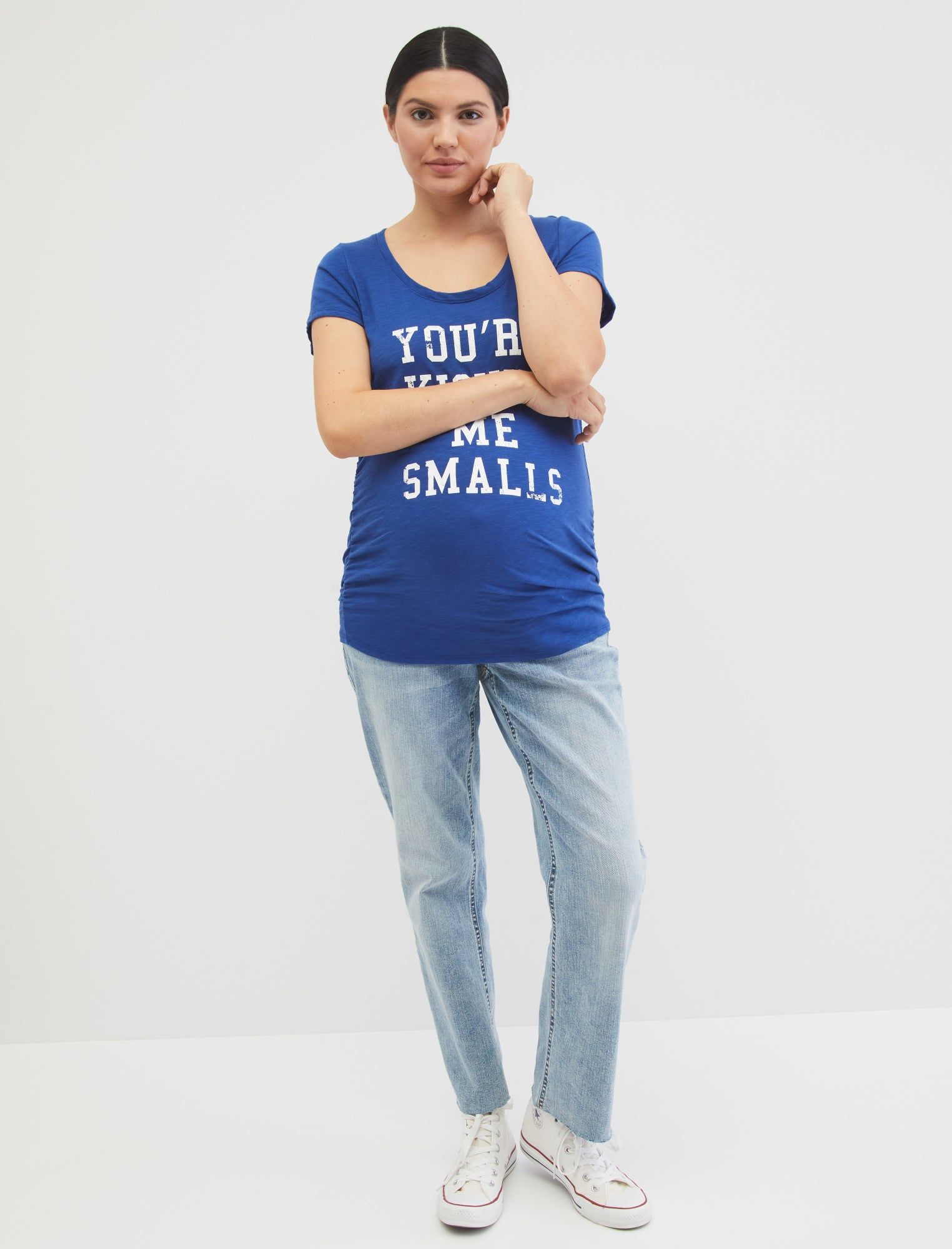You're Kickin' Me Smalls Maternity Graphic Tee sold by Motherhood Maternity product image thumbnail 3