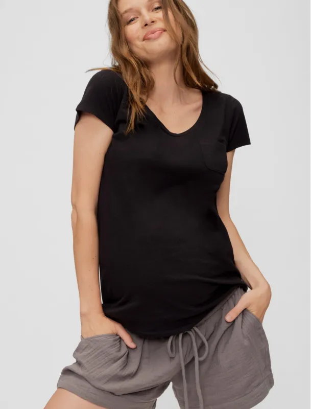 Underbelly Muslin Maternity Short sold by Motherhood Maternity