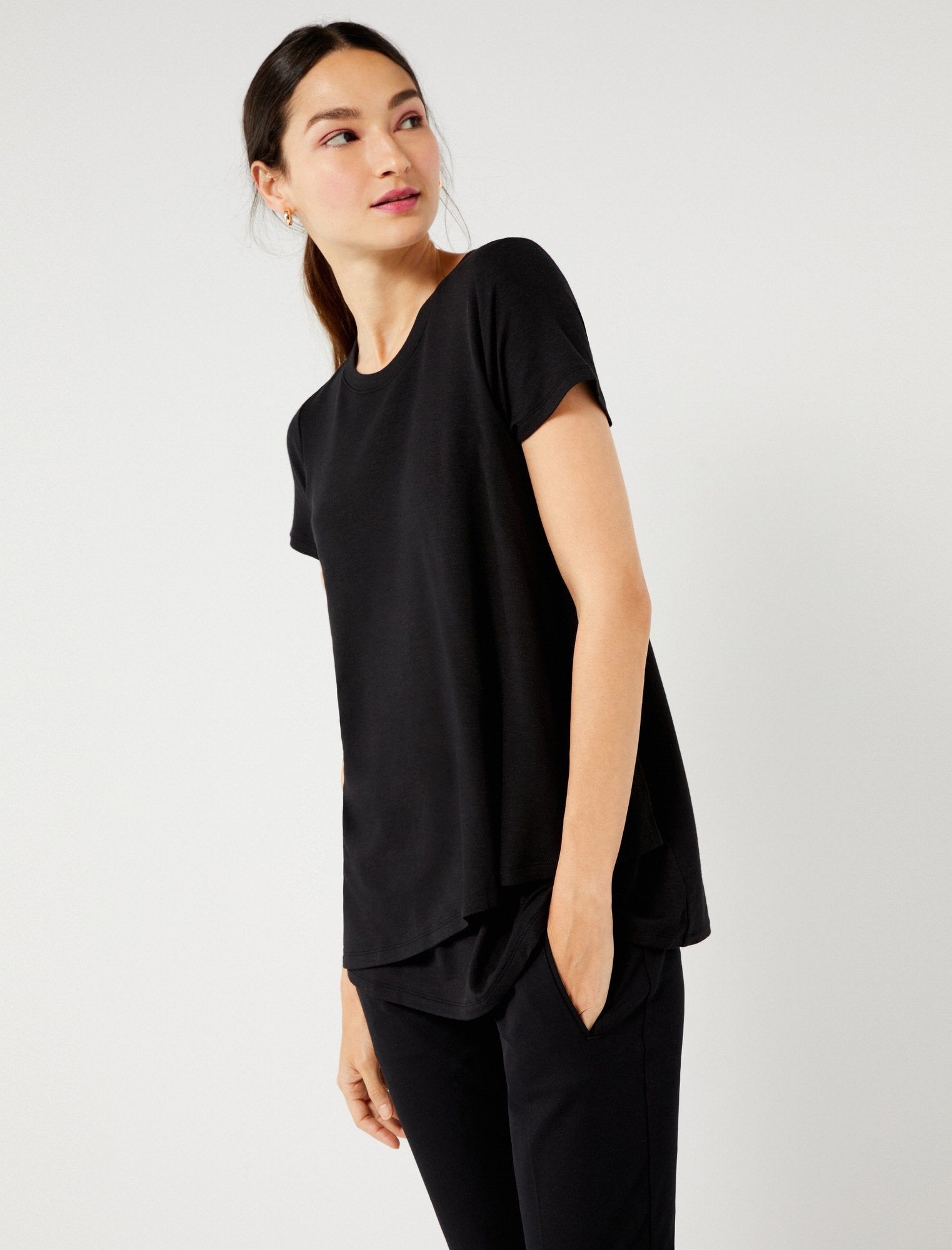 Pull Over Crew Neck Nursing Tee sold by Motherhood Maternity product image thumbnail 2