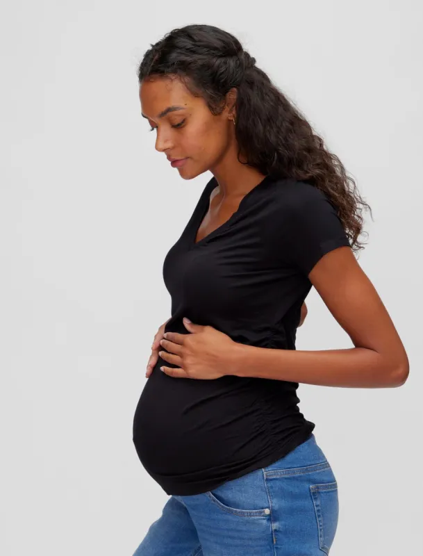 V-Neck Side Ruched Maternity Tee sold by Motherhood Maternity