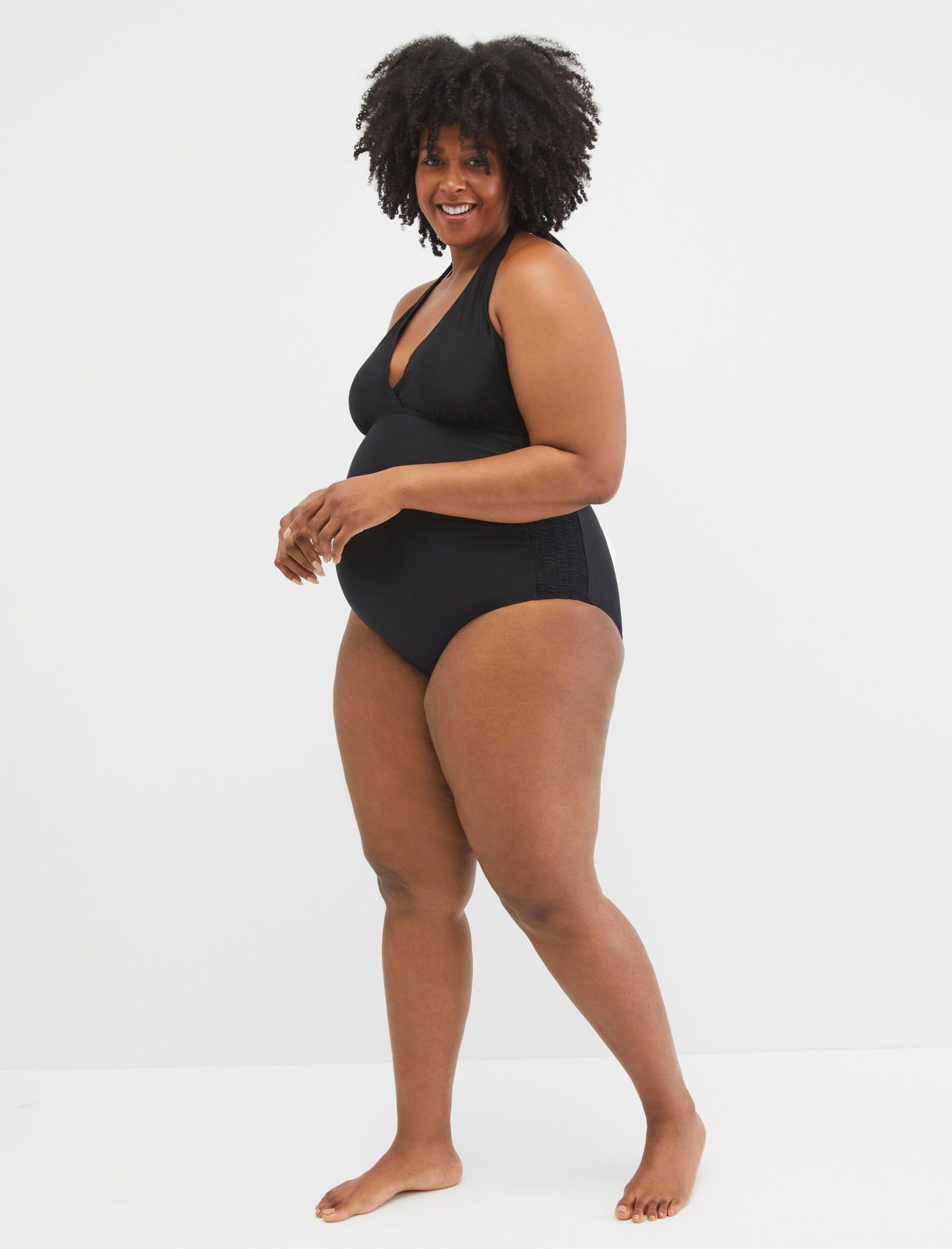 Beach Bump™ Plus Size Smocked Waist Maternity One Piece Swimsuit UPF 50+ sold by Motherhood Maternity product image thumbnail 4