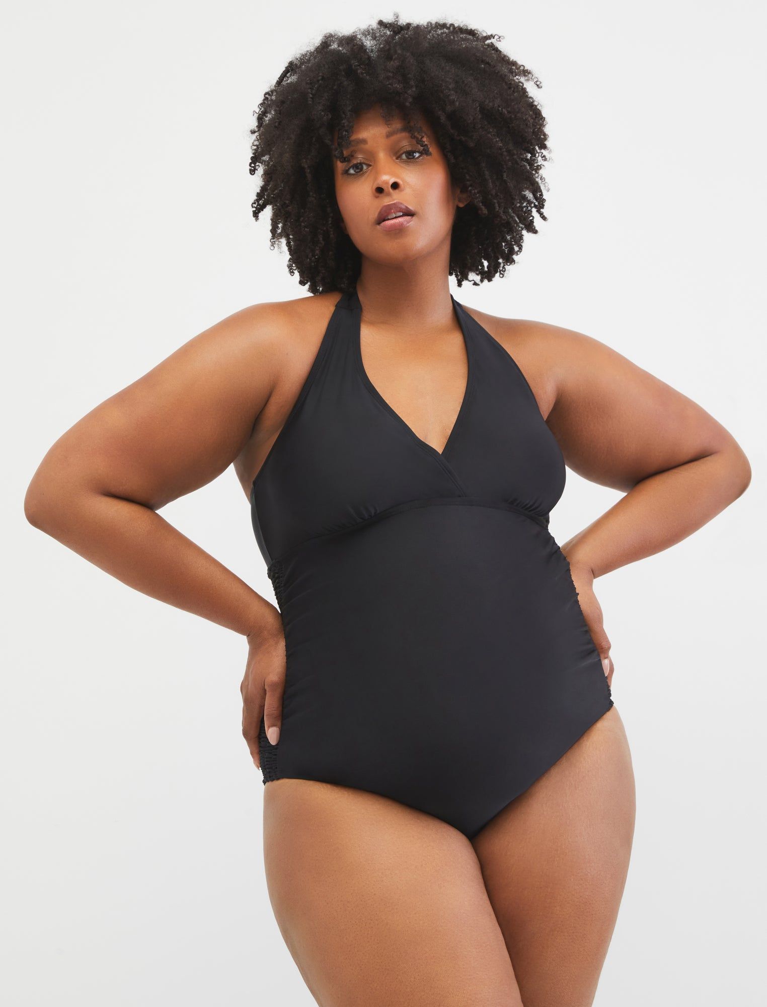 Beach Bump™ Plus Size Smocked Waist Maternity One Piece Swimsuit UPF 50+ sold by Motherhood Maternity product image thumbnail 3