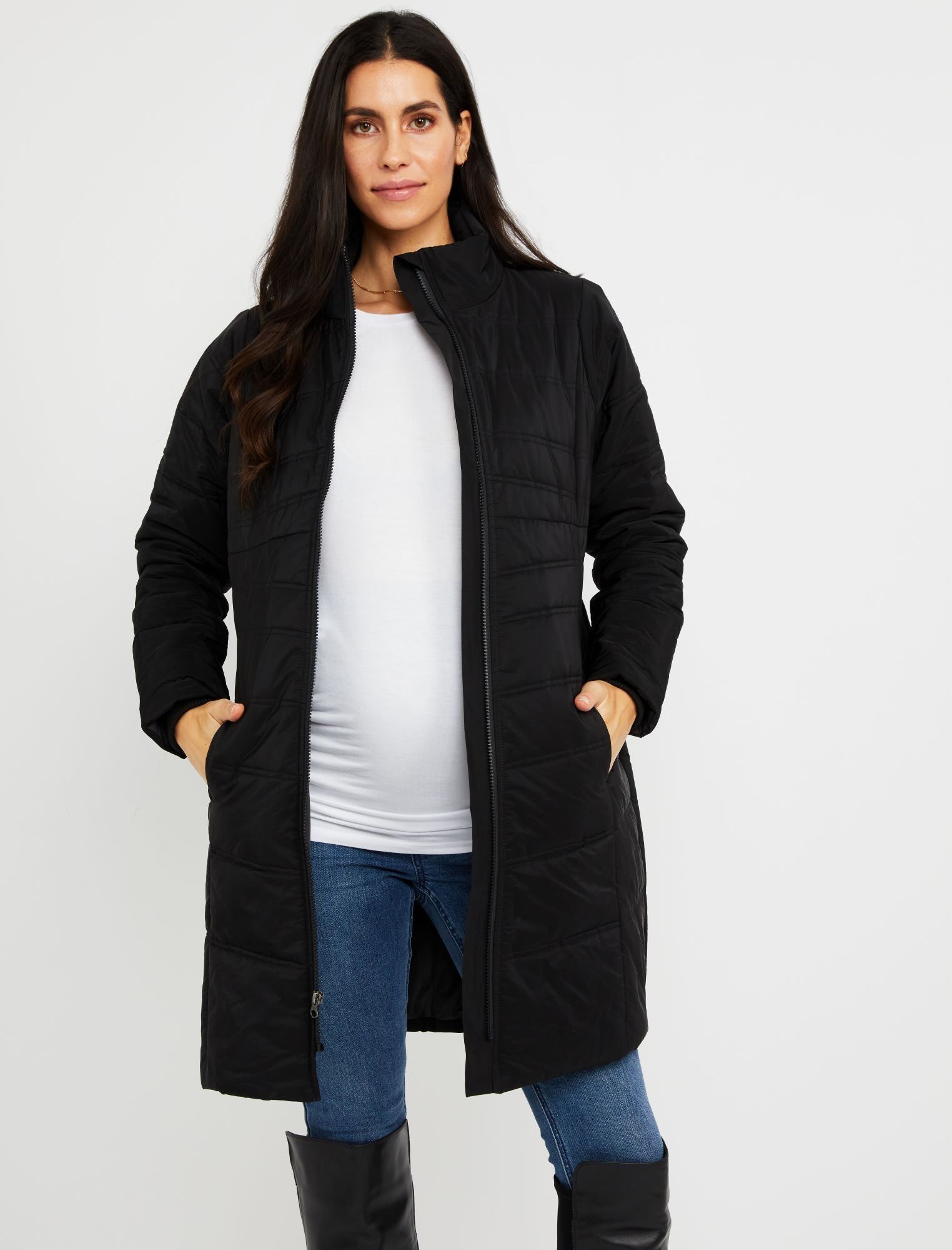 Core Puffer Maternity Jacket sold by Motherhood Maternity