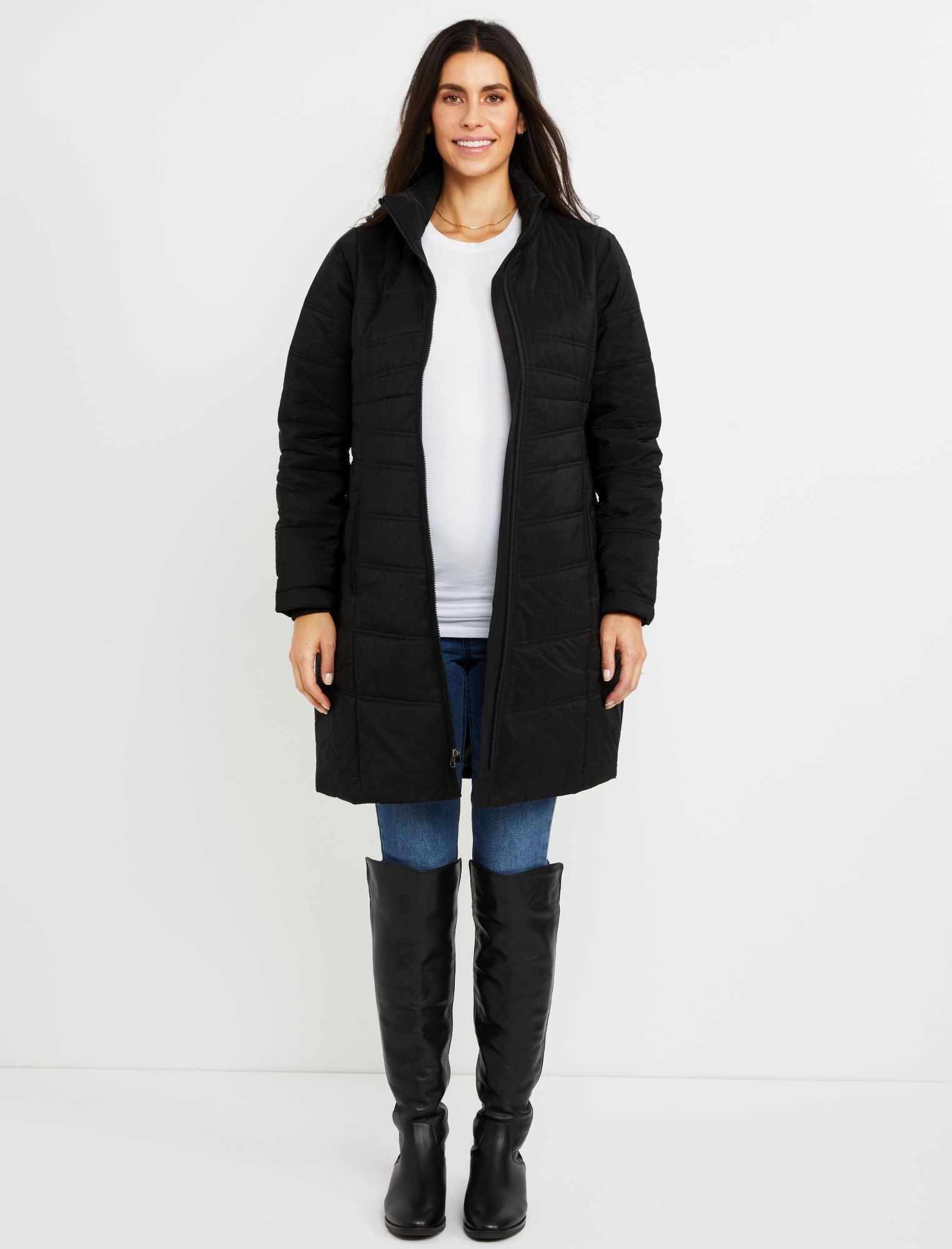 Core Puffer Maternity Jacket sold by Motherhood Maternity product image thumbnail 3