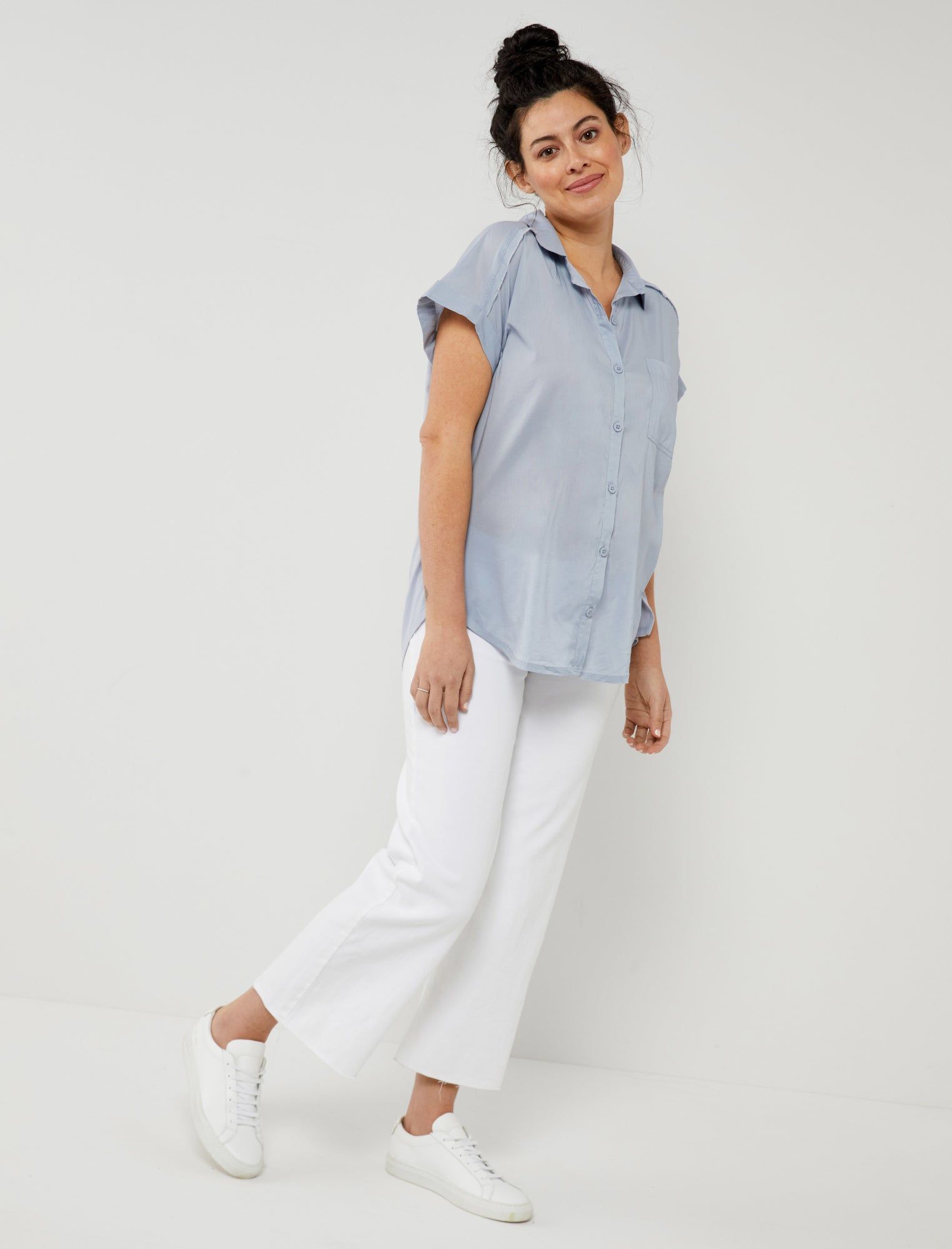 Splendid Paige Linen Maternity Shirt sold by Motherhood Maternity