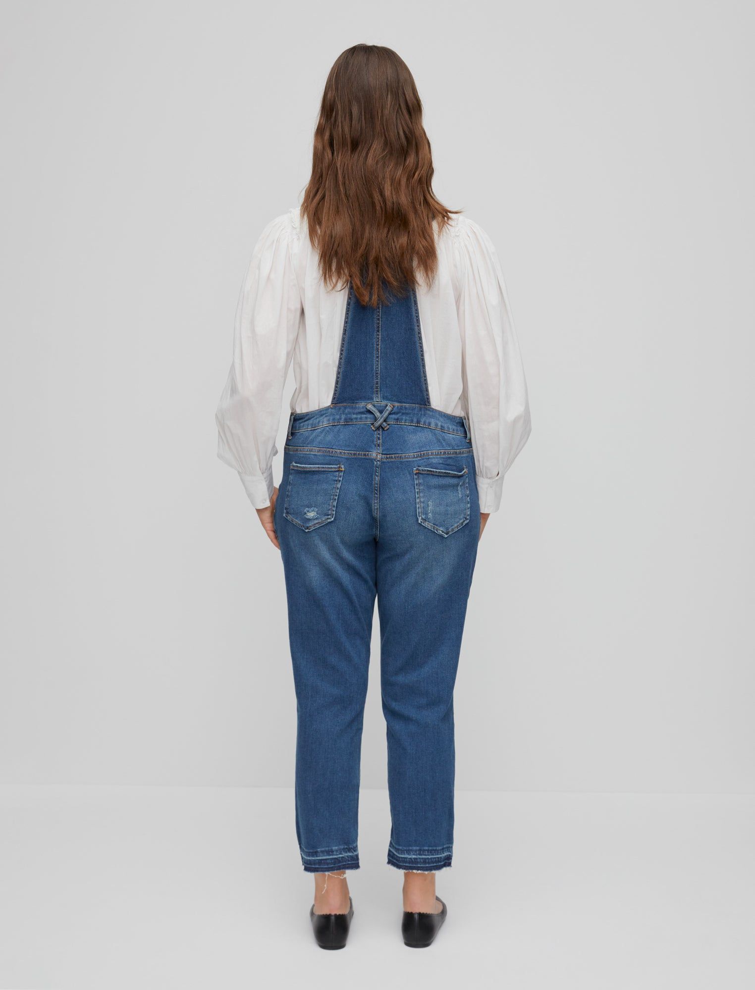 Side Panel Letdown Hem Maternity Overalls sold by Motherhood Maternity product image thumbnail 5