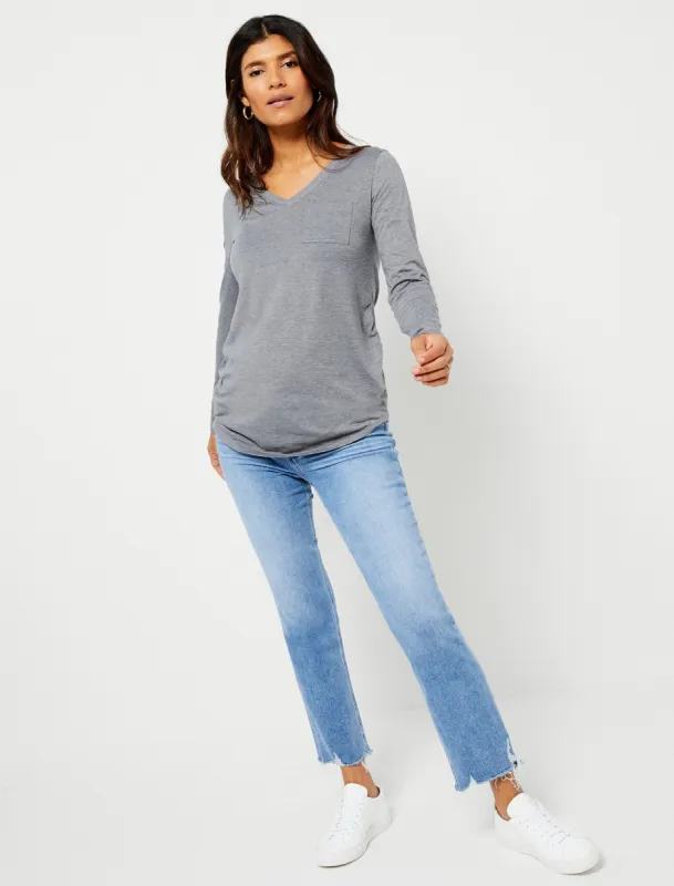 Splendid Long Sleeve V Neck Tee sold by Motherhood Maternity