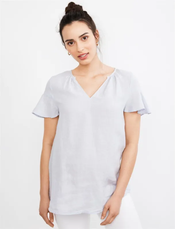 Velvet Breezy Linen Maternity Top sold by Motherhood Maternity