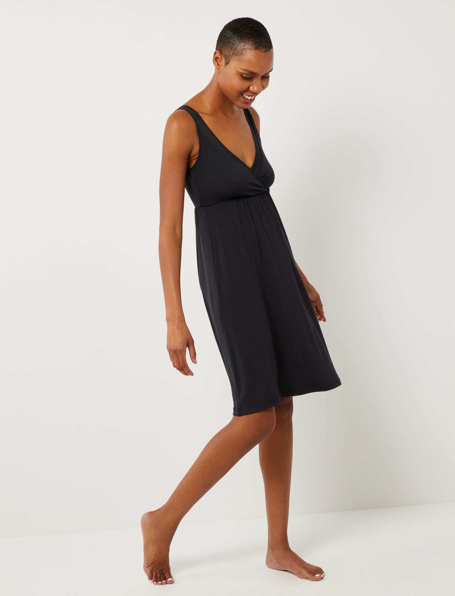 Maternity and Nursing Mesh Trim Nightgown sold by Motherhood Maternity product image thumbnail 4