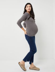 Frame Le High Raw Hem Straight Leg Maternity Jeans sold by Motherhood Maternity