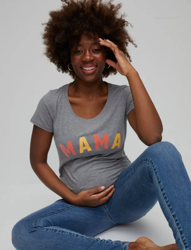 Mama Pastel Maternity Graphic Tee sold by Motherhood Maternity