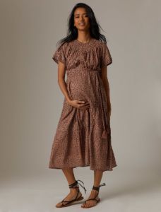 Floral Tiered Cotton Maxi Maternity Dress sold by Motherhood Maternity