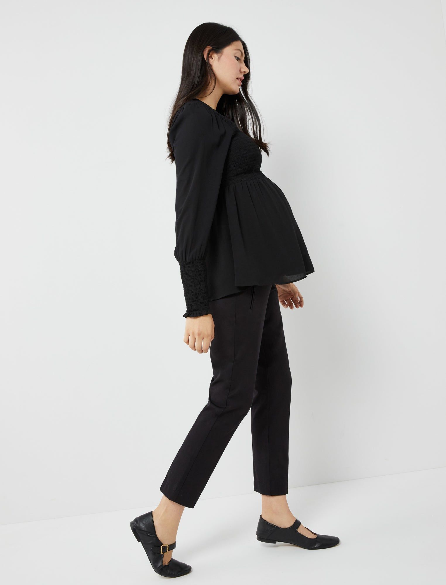 The Curie Secret Fit Belly Twill Slim Ankle Maternity Pant sold by Motherhood Maternity product image thumbnail 4