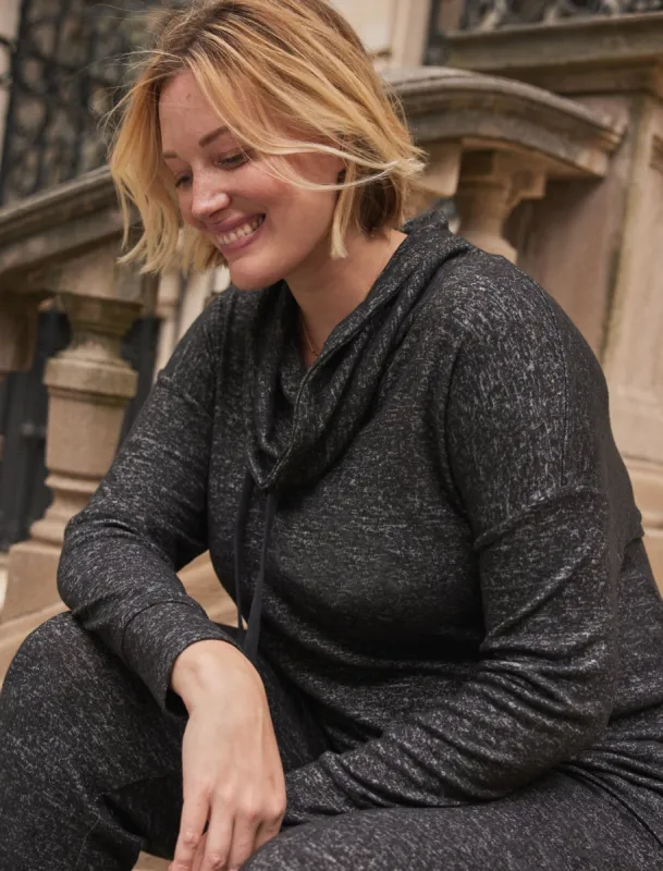 Brushed Hacci Knit Plus Size Cowl Neck Maternity Sweatshirt sold by Motherhood Maternity
