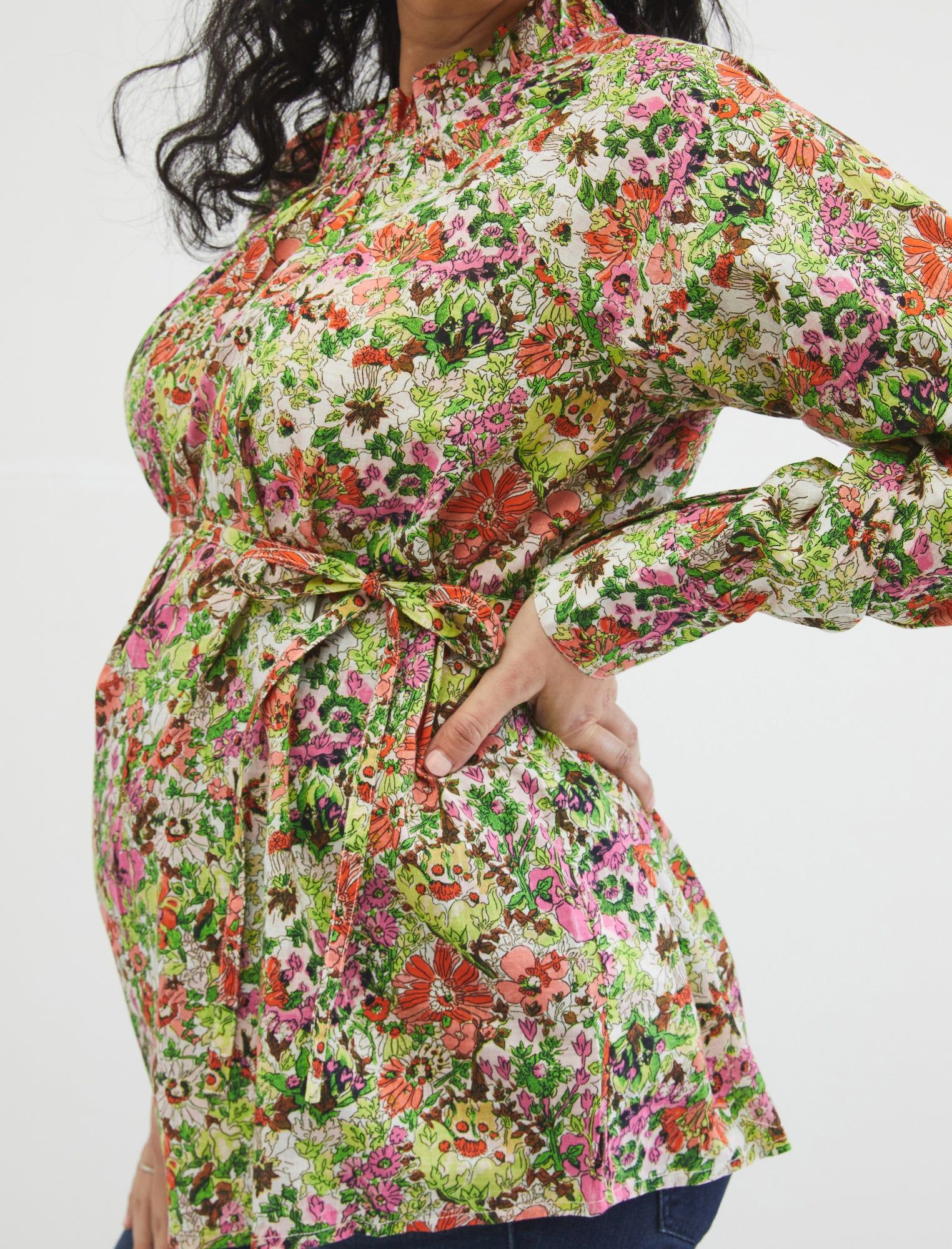 Ruffle Neck Maternity Blouse sold by Motherhood Maternity product image thumbnail 4