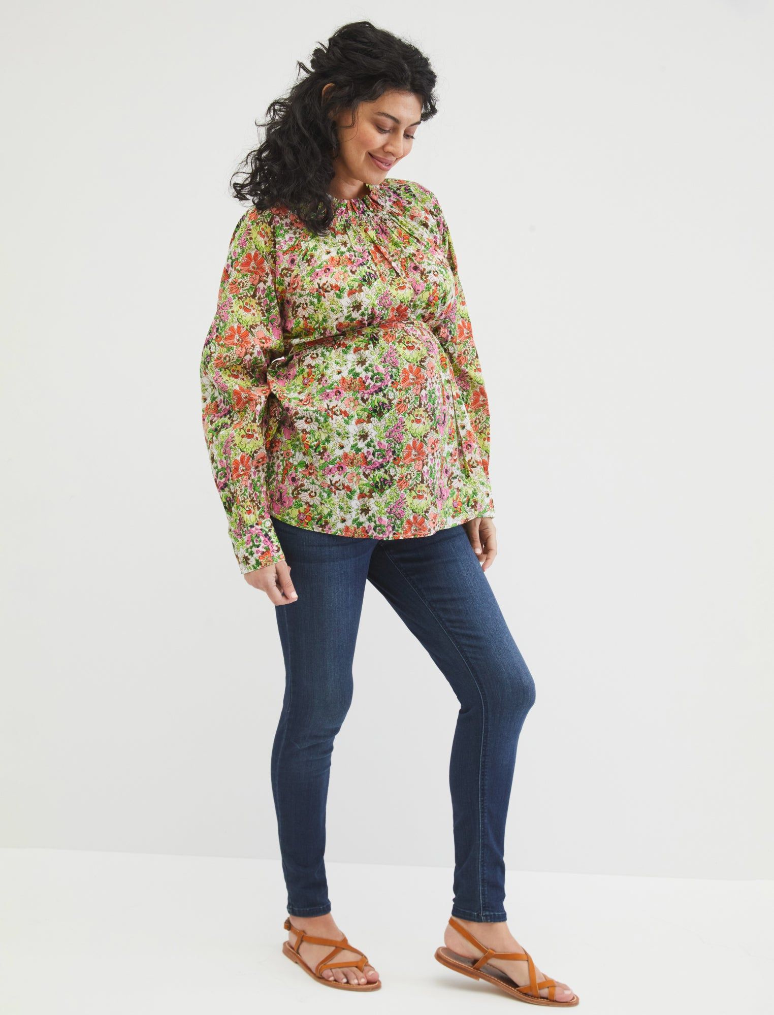 Ruffle Neck Maternity Blouse sold by Motherhood Maternity product image thumbnail 2