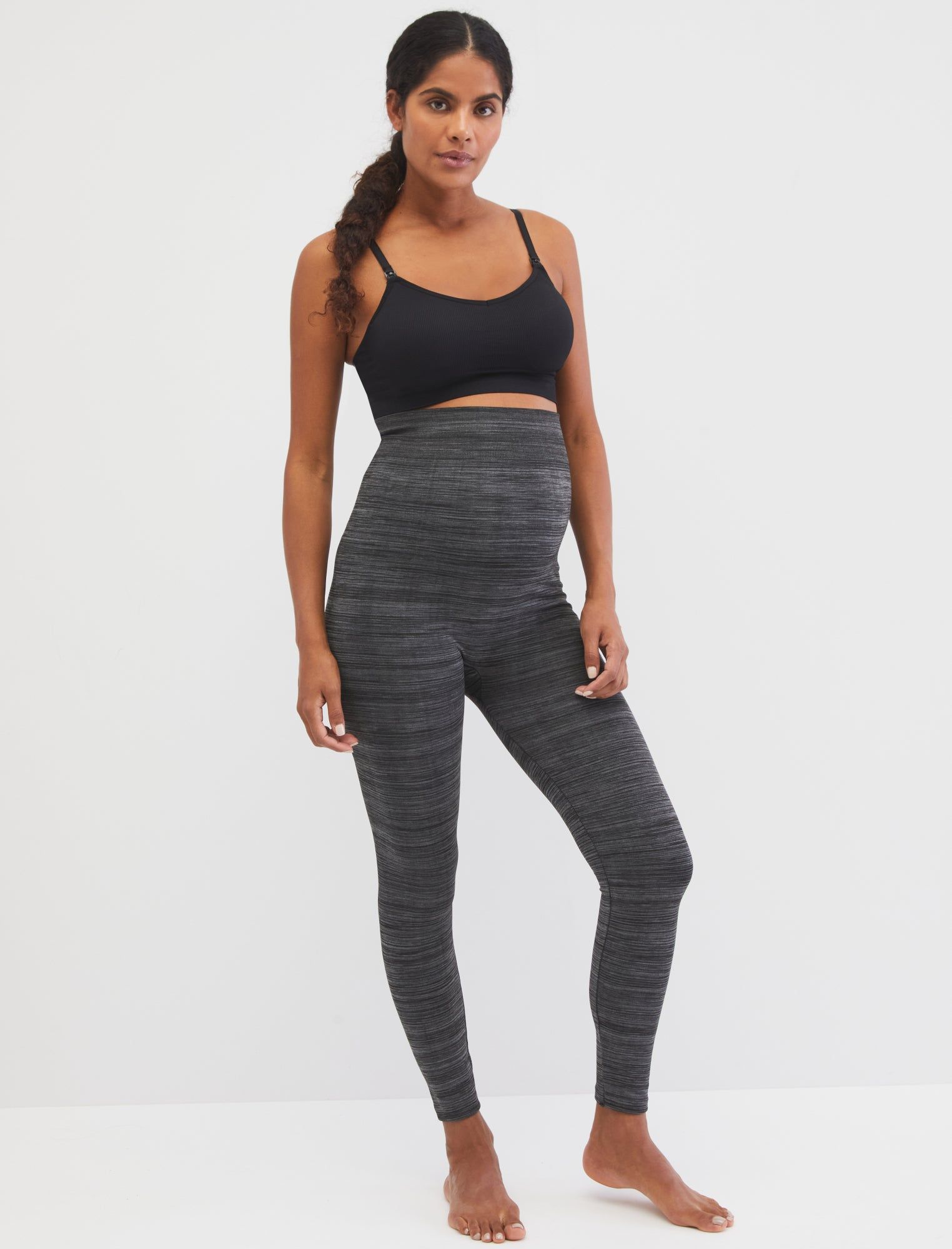 Seamless Fleece Lined Over The Belly Maternity Leggings sold by Motherhood Maternity product image thumbnail 3