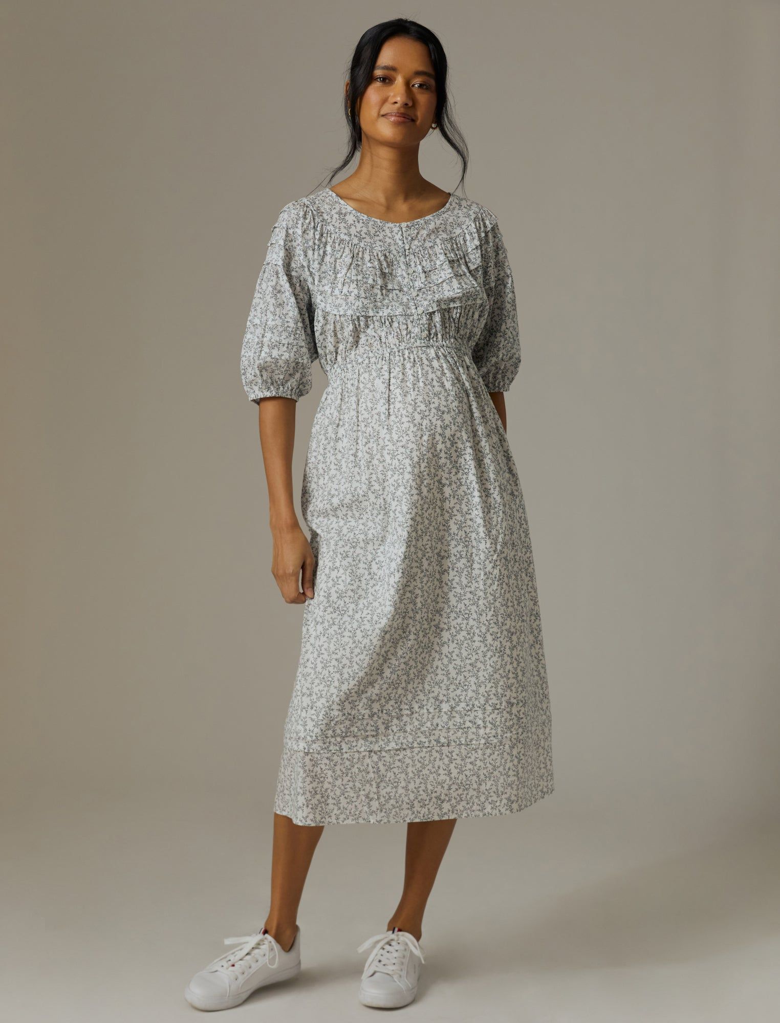 Tiered Voile Midi Maternity Dress sold by Motherhood Maternity product image thumbnail 4