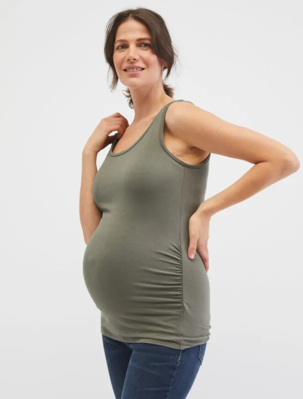 Side Ruched Maternity Tank Top sold by Motherhood Maternity