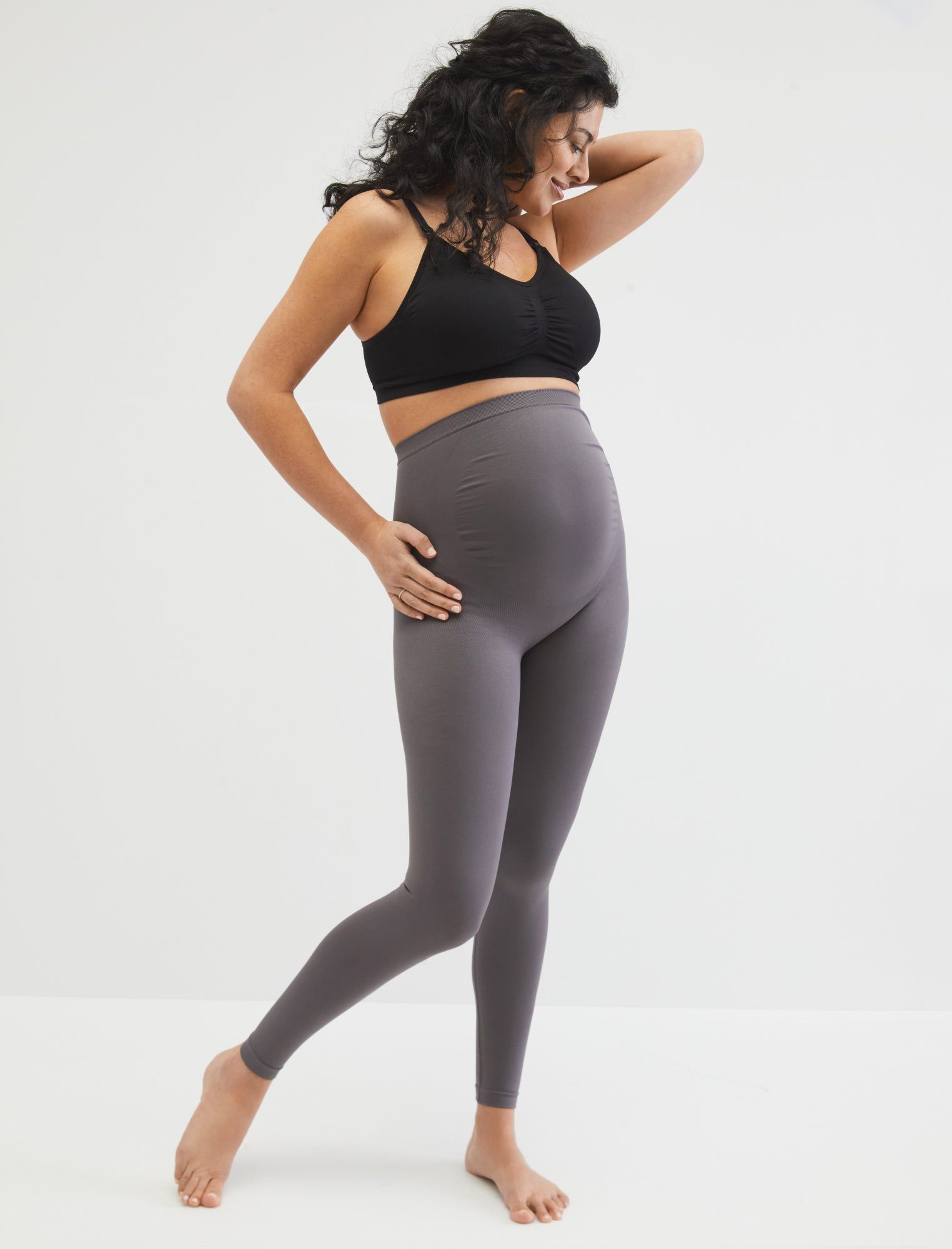 Seamless Compression Comfort Waist Maternity Leggings sold by Motherhood Maternity product image thumbnail 8