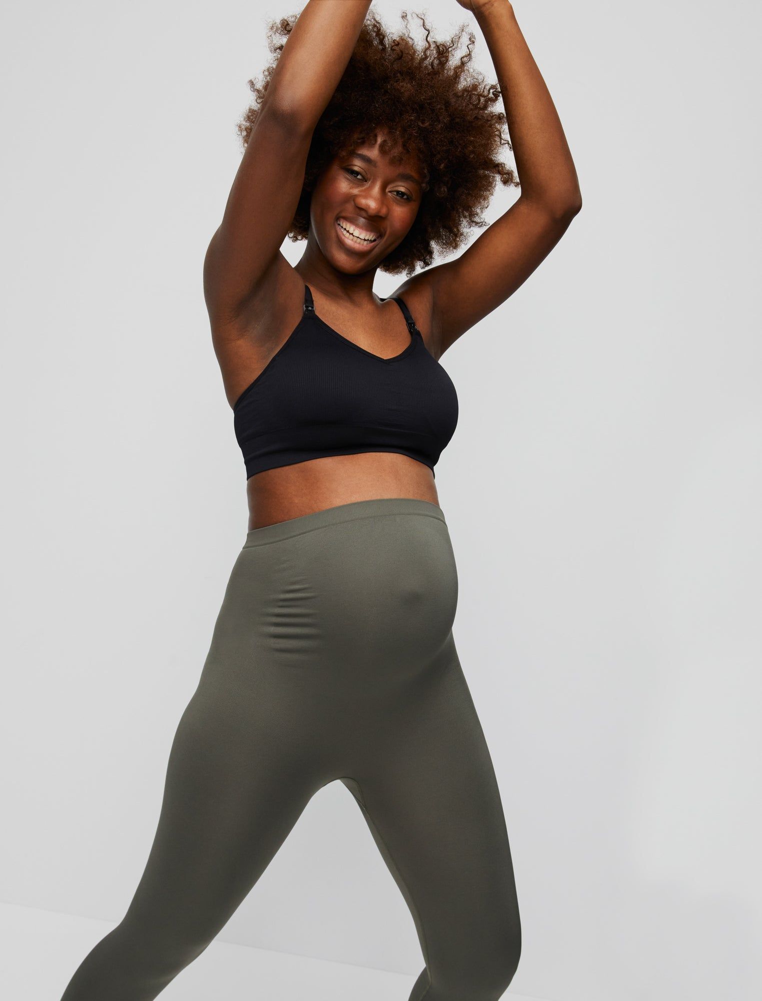 Seamless Compression Comfort Waist Maternity Leggings sold by Motherhood Maternity product image thumbnail 2