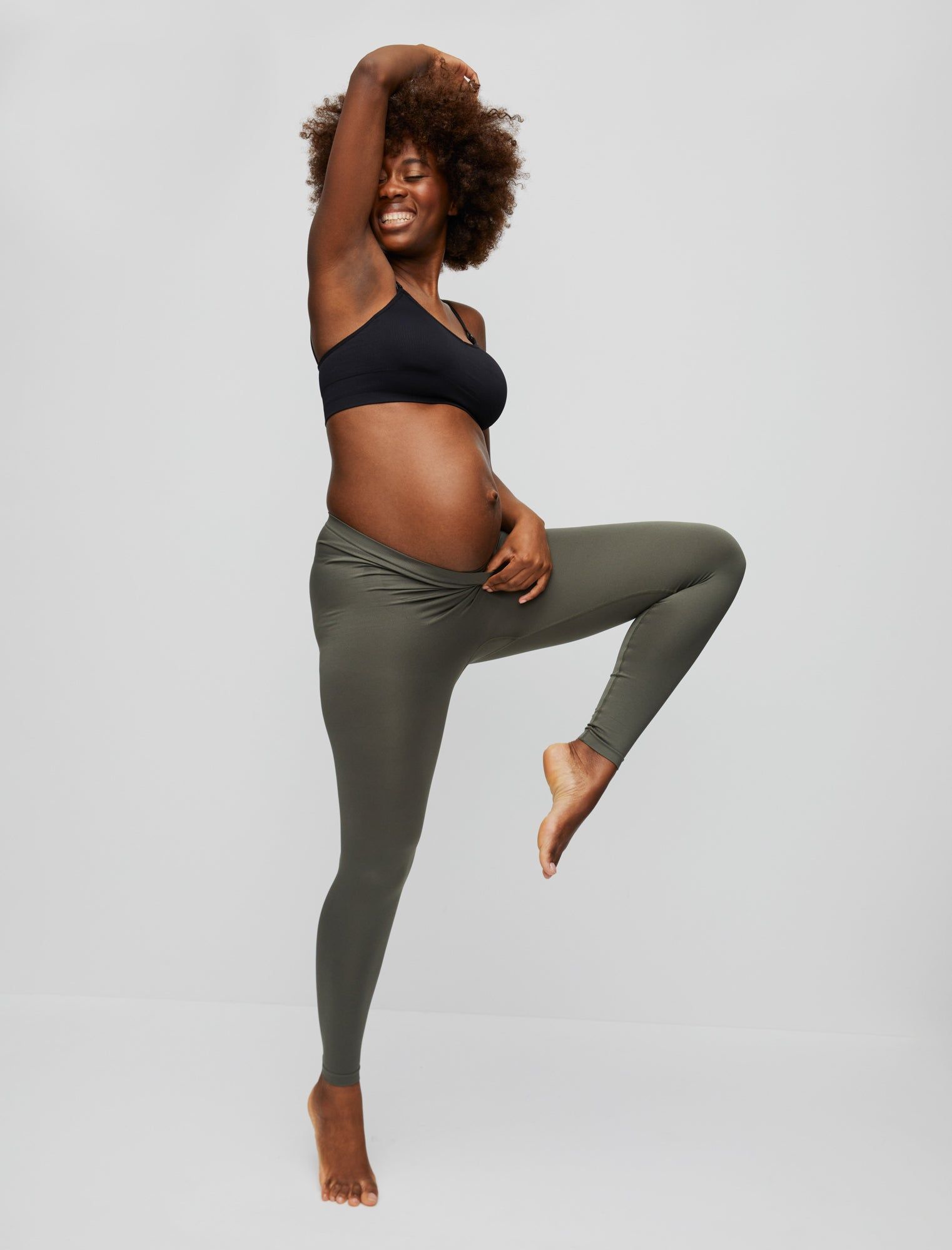 Seamless Compression Comfort Waist Maternity Leggings sold by Motherhood Maternity product image thumbnail 3