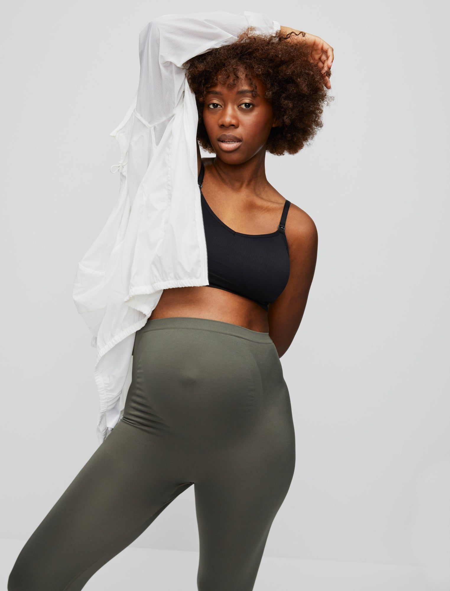 Seamless Compression Comfort Waist Maternity Leggings sold by Motherhood Maternity