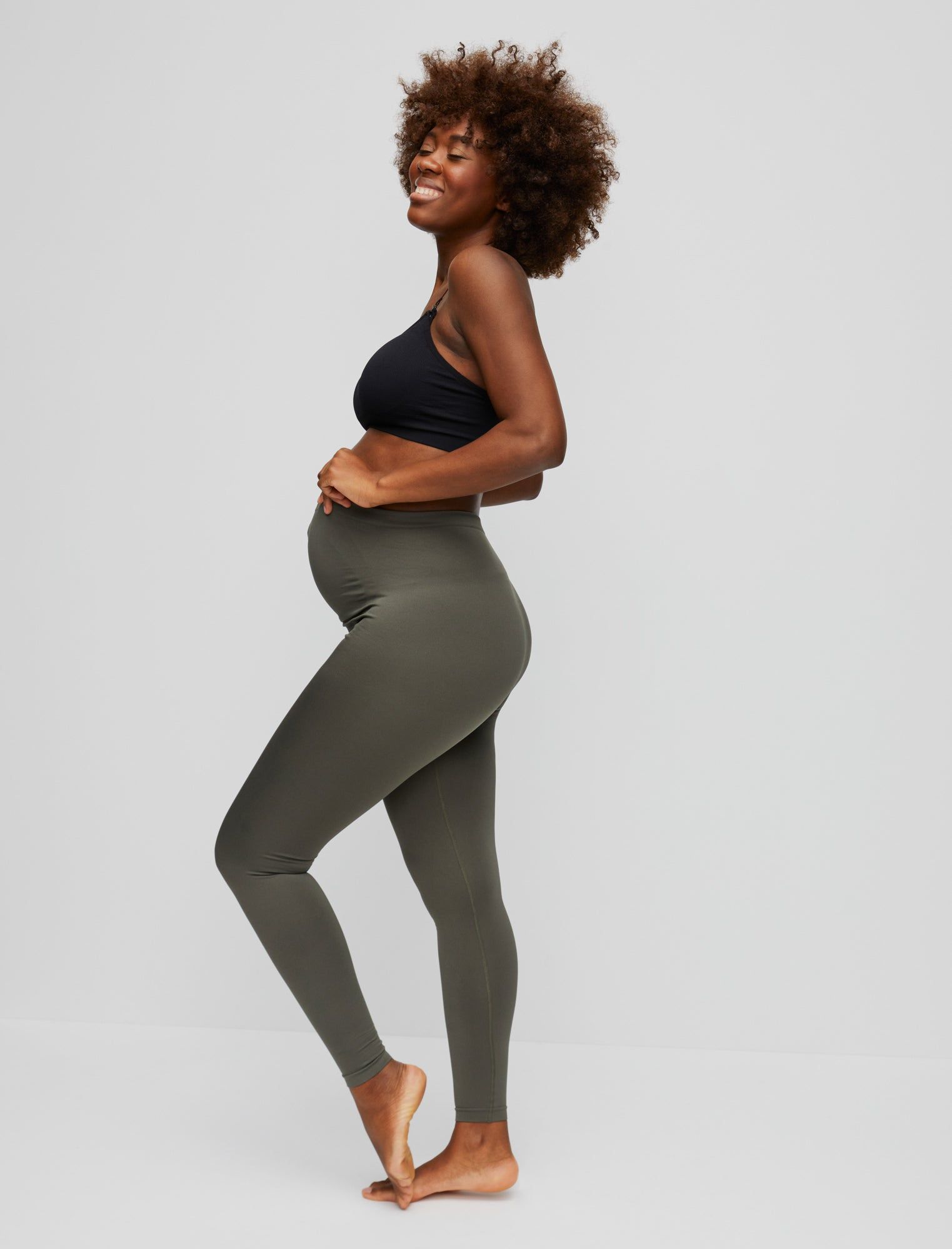 Seamless Compression Comfort Waist Maternity Leggings sold by Motherhood Maternity product image thumbnail 5