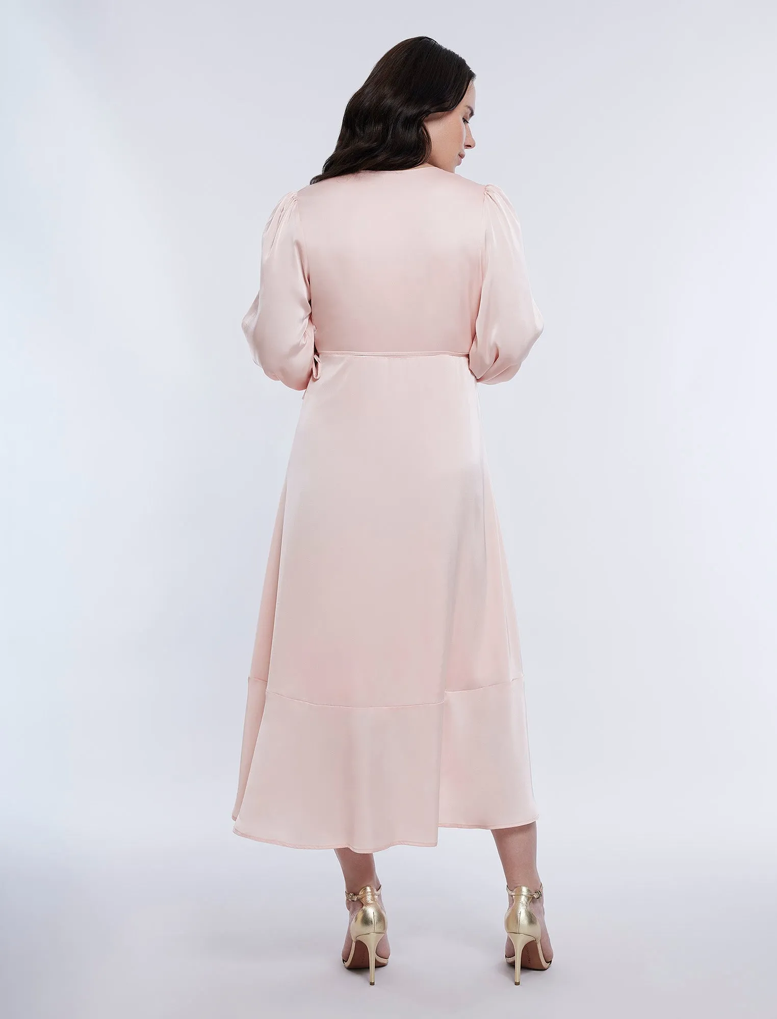 Wrap Flounce Midi Dress sold by Motherhood Maternity product image thumbnail 2