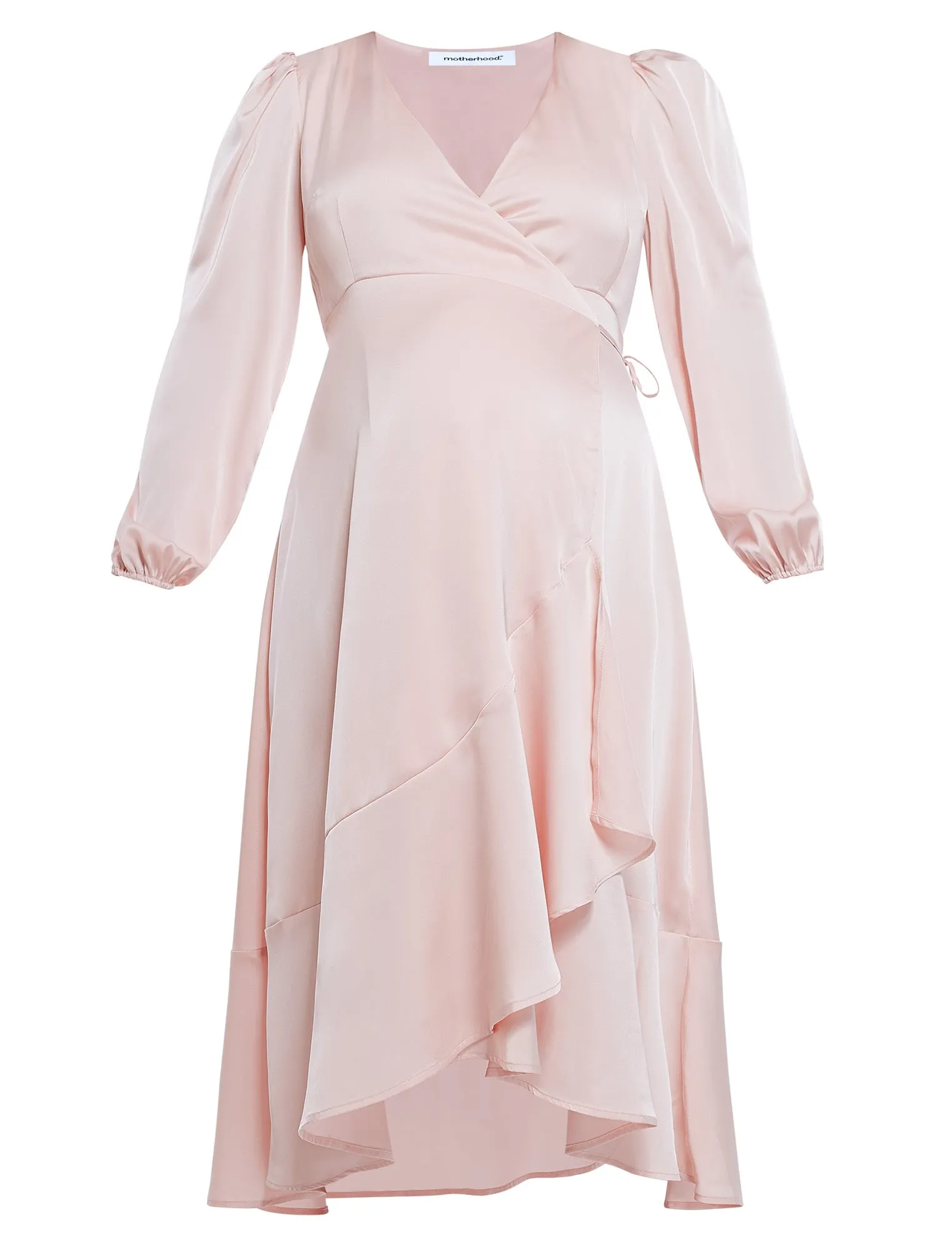 Wrap Flounce Midi Dress sold by Motherhood Maternity product image thumbnail 5