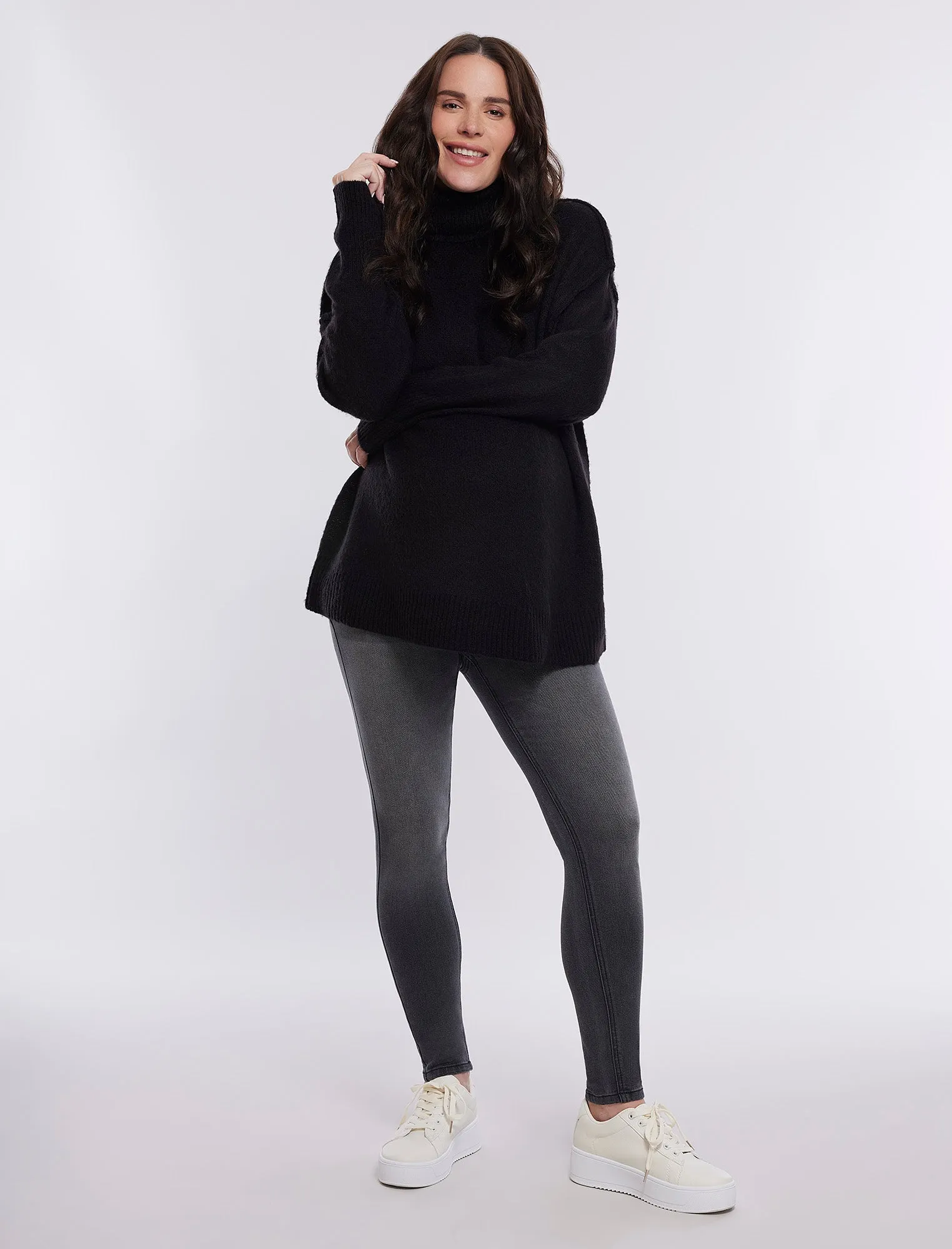 Long Sleeve Mock Neck Sweater sold by Motherhood Maternity