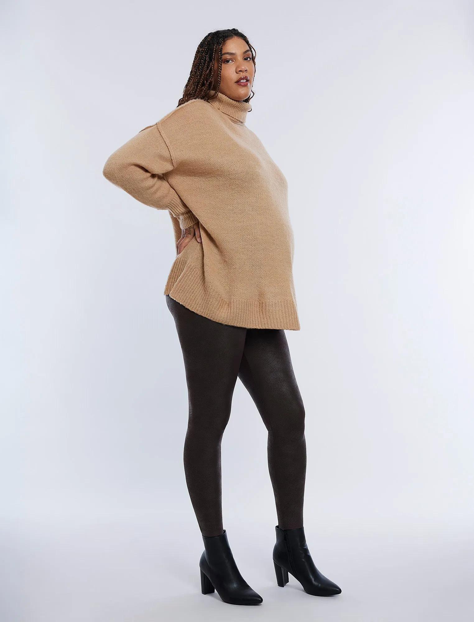 Long Sleeve Mock Neck Sweater sold by Motherhood Maternity product image thumbnail 3