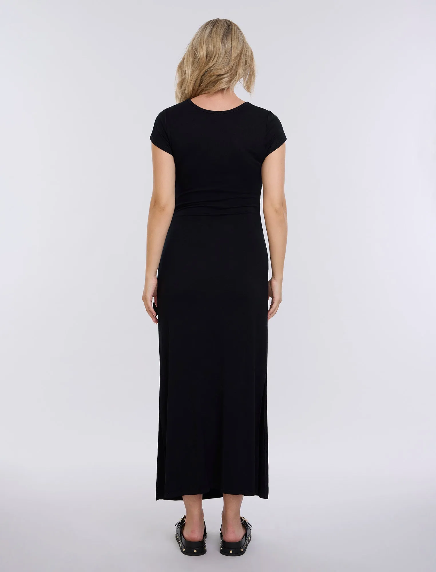Side Tie Jersey Midi Dress sold by Motherhood Maternity product image thumbnail 2