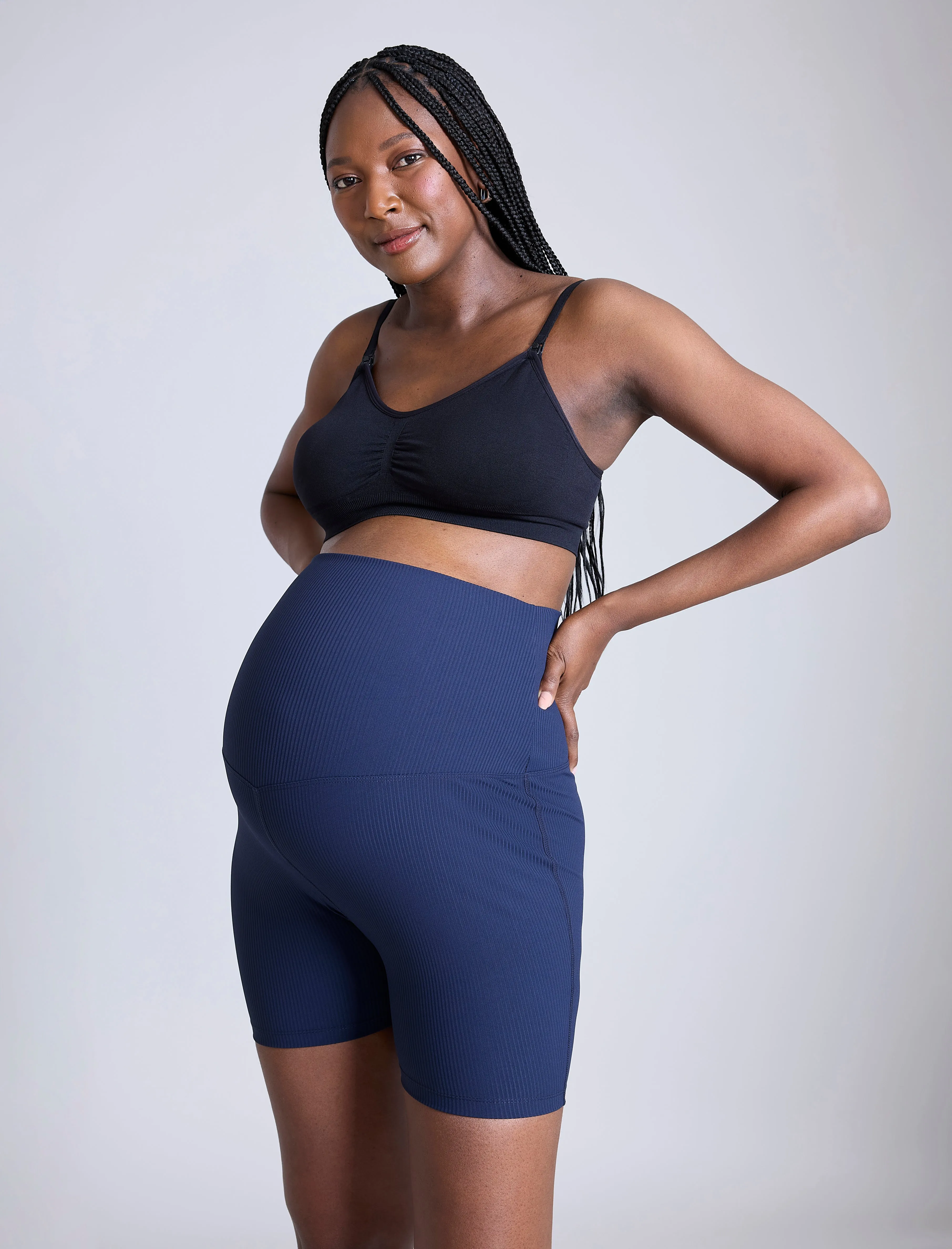 Ribbed Biker Short sold by Motherhood Maternity product image thumbnail 4