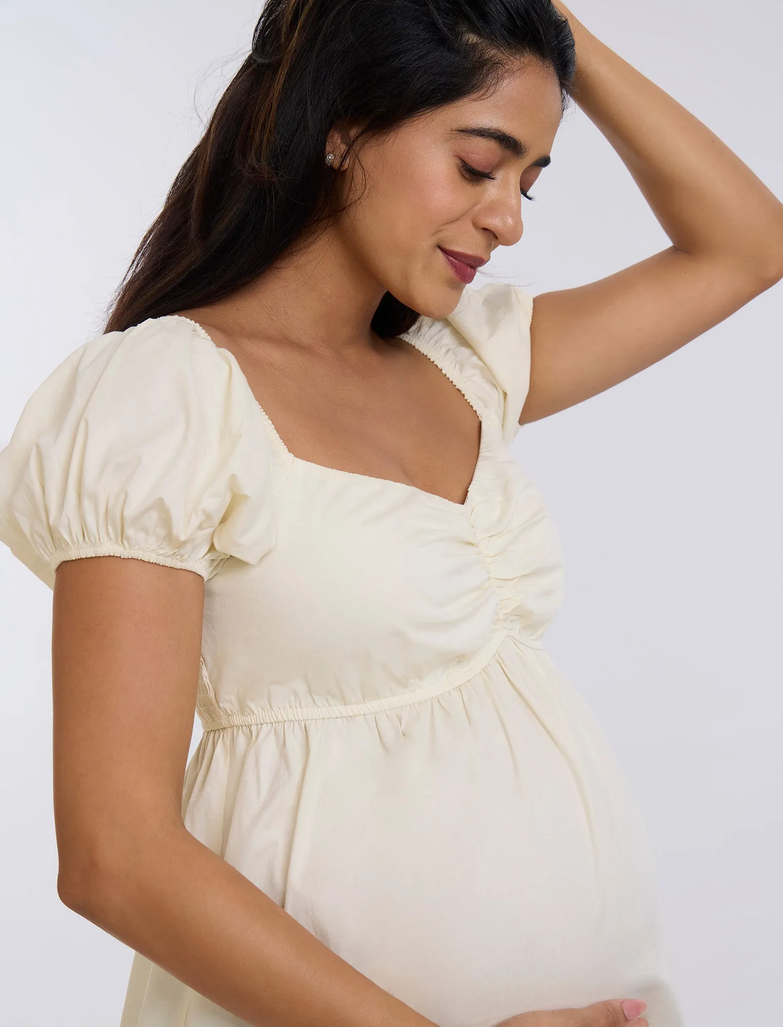 Off The Shoulder Ruched Top sold by Motherhood Maternity product image thumbnail 4