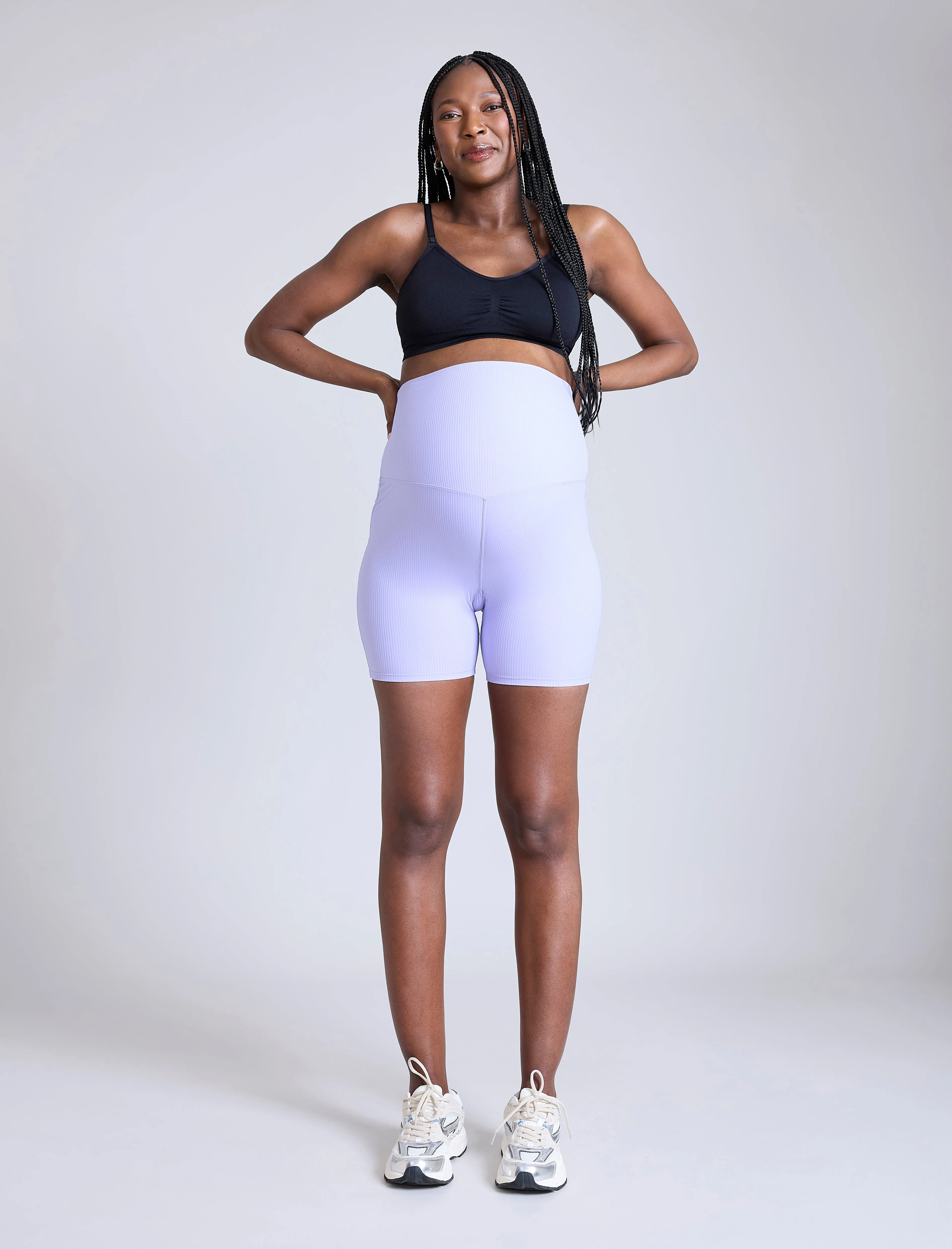 Ribbed Biker Short sold by Motherhood Maternity