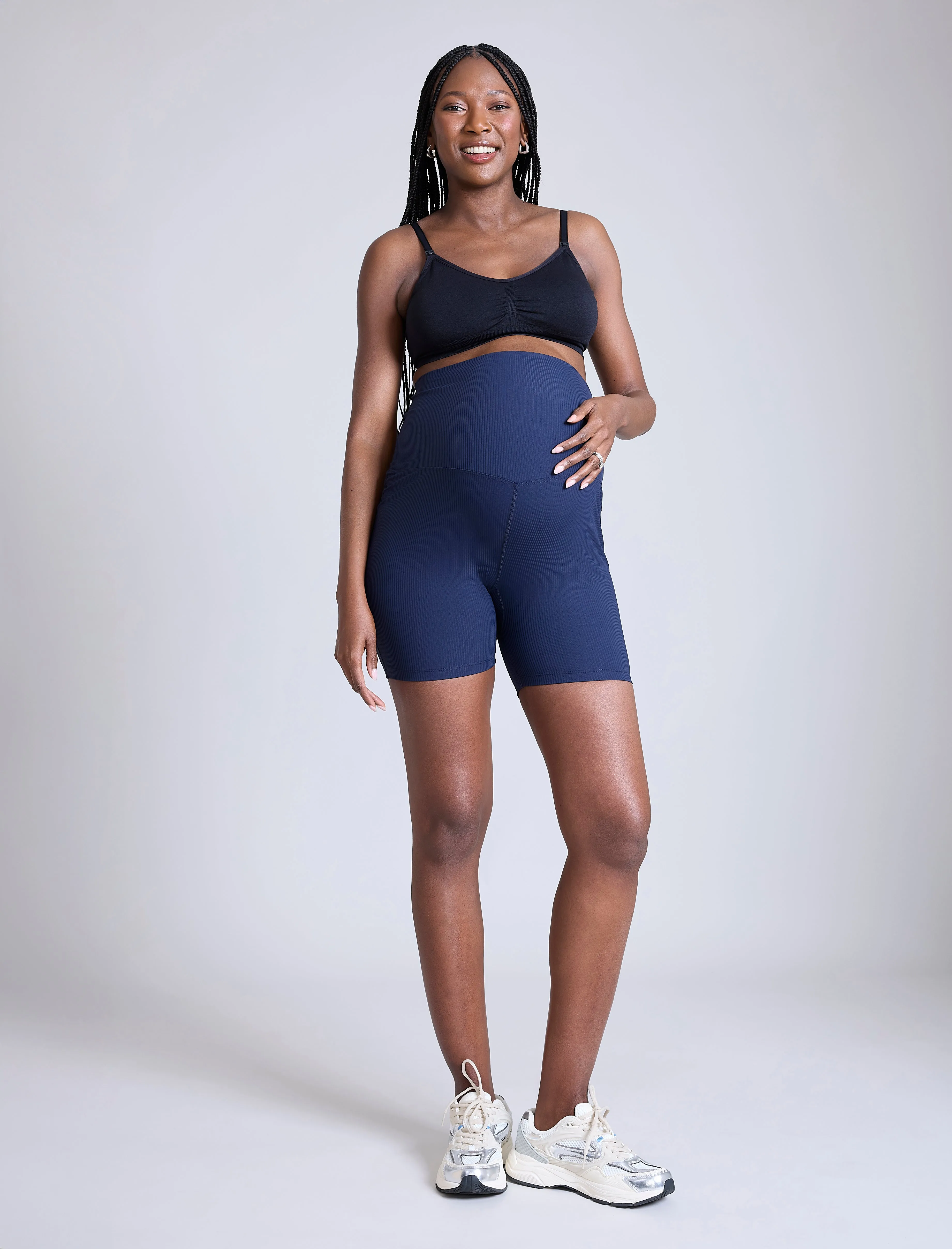 Ribbed Biker Short sold by Motherhood Maternity