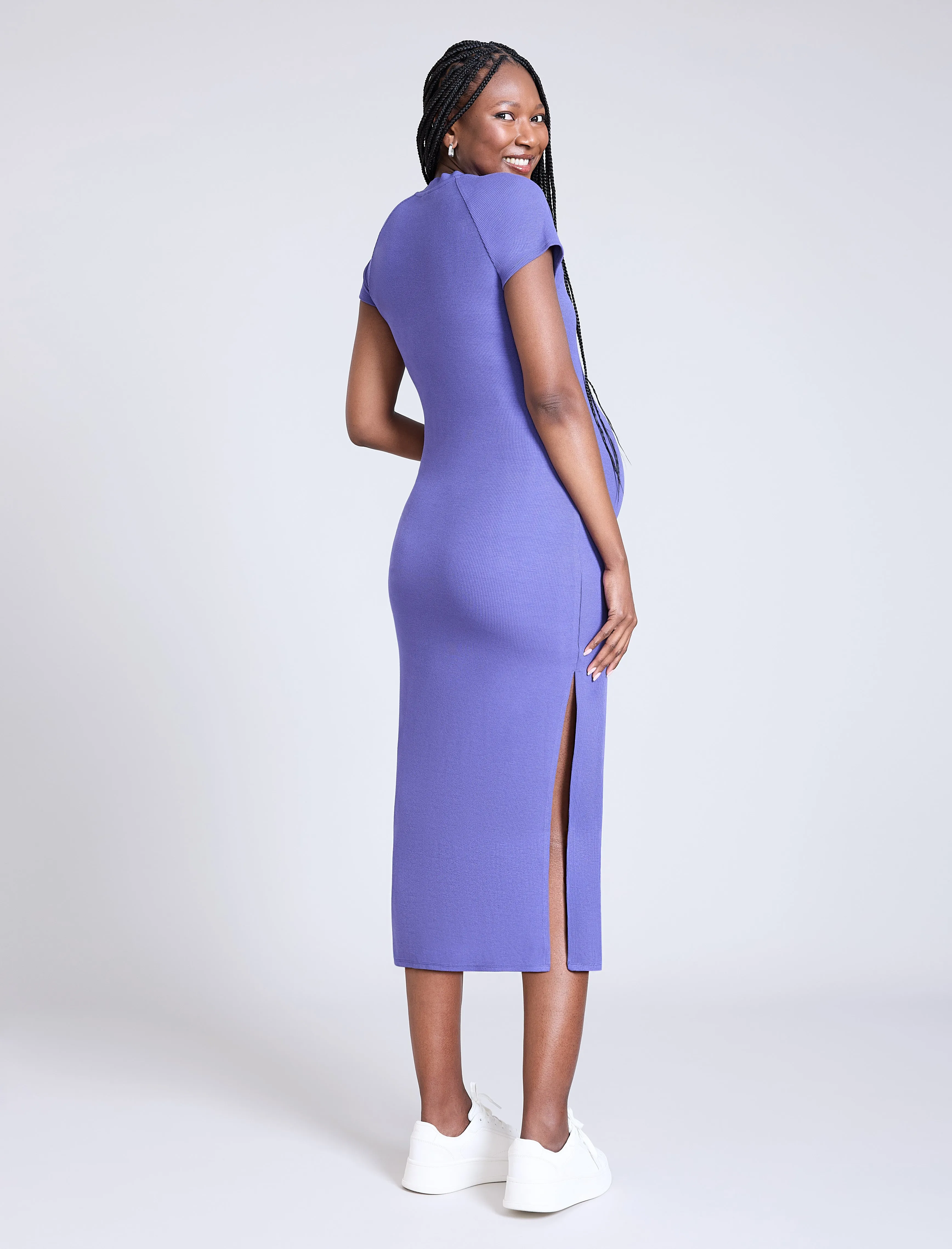 Ribbed Raglan Midi Dress sold by Motherhood Maternity product image thumbnail 2
