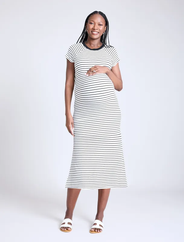 Ribbed Raglan Midi Dress sold by Motherhood Maternity