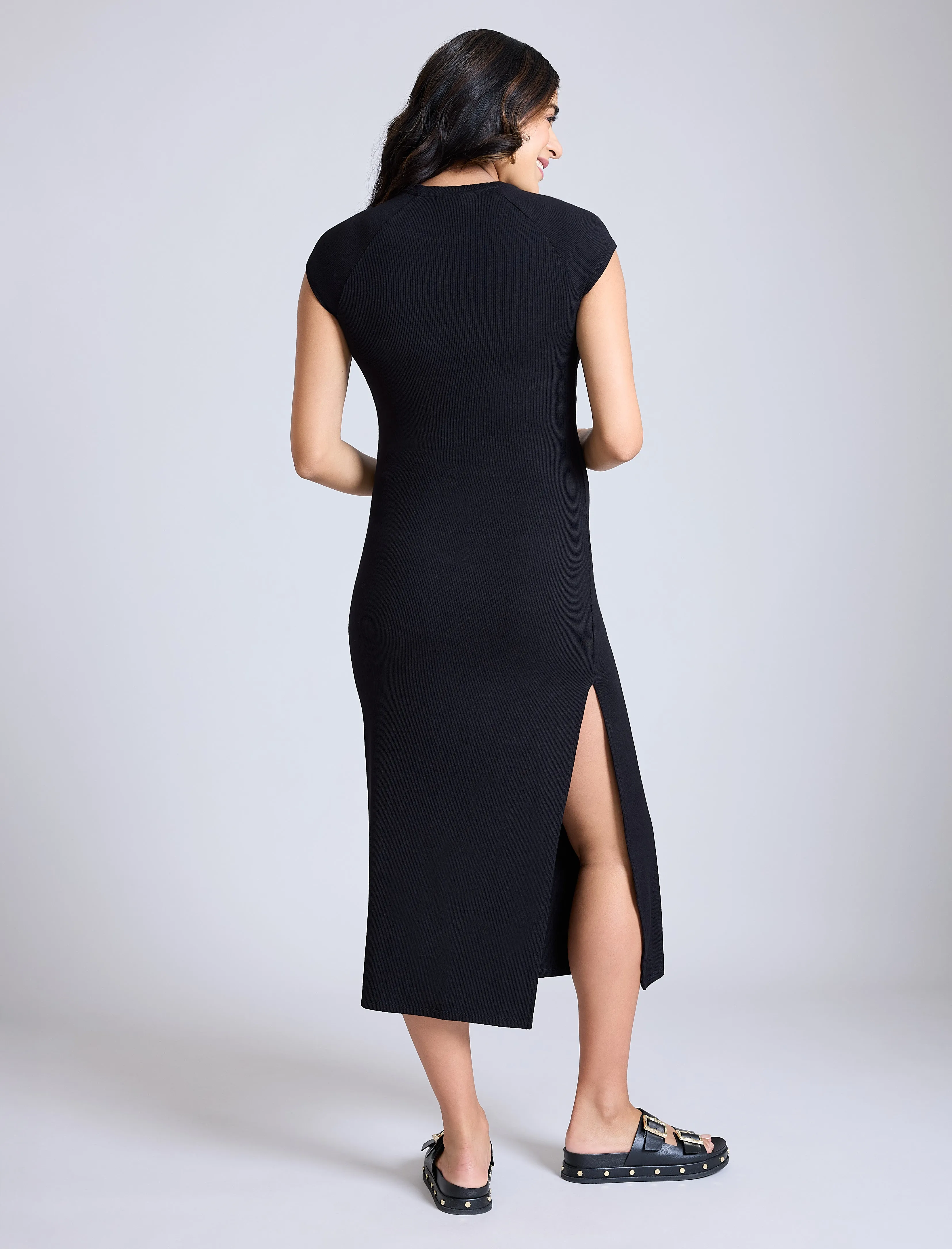 Ribbed Raglan Midi Dress sold by Motherhood Maternity product image thumbnail 2