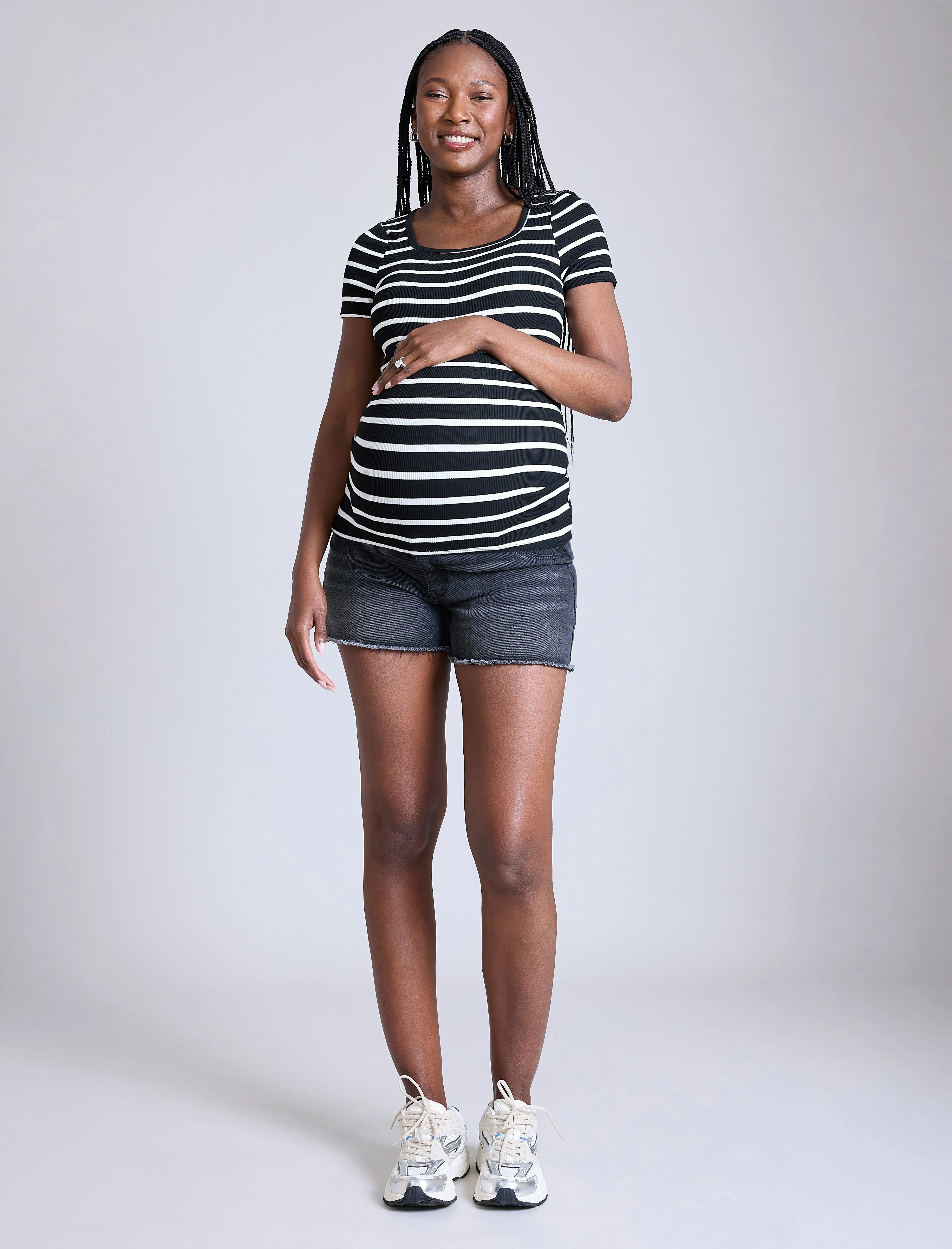 Square Neck Short Sleeve Top sold by Motherhood Maternity