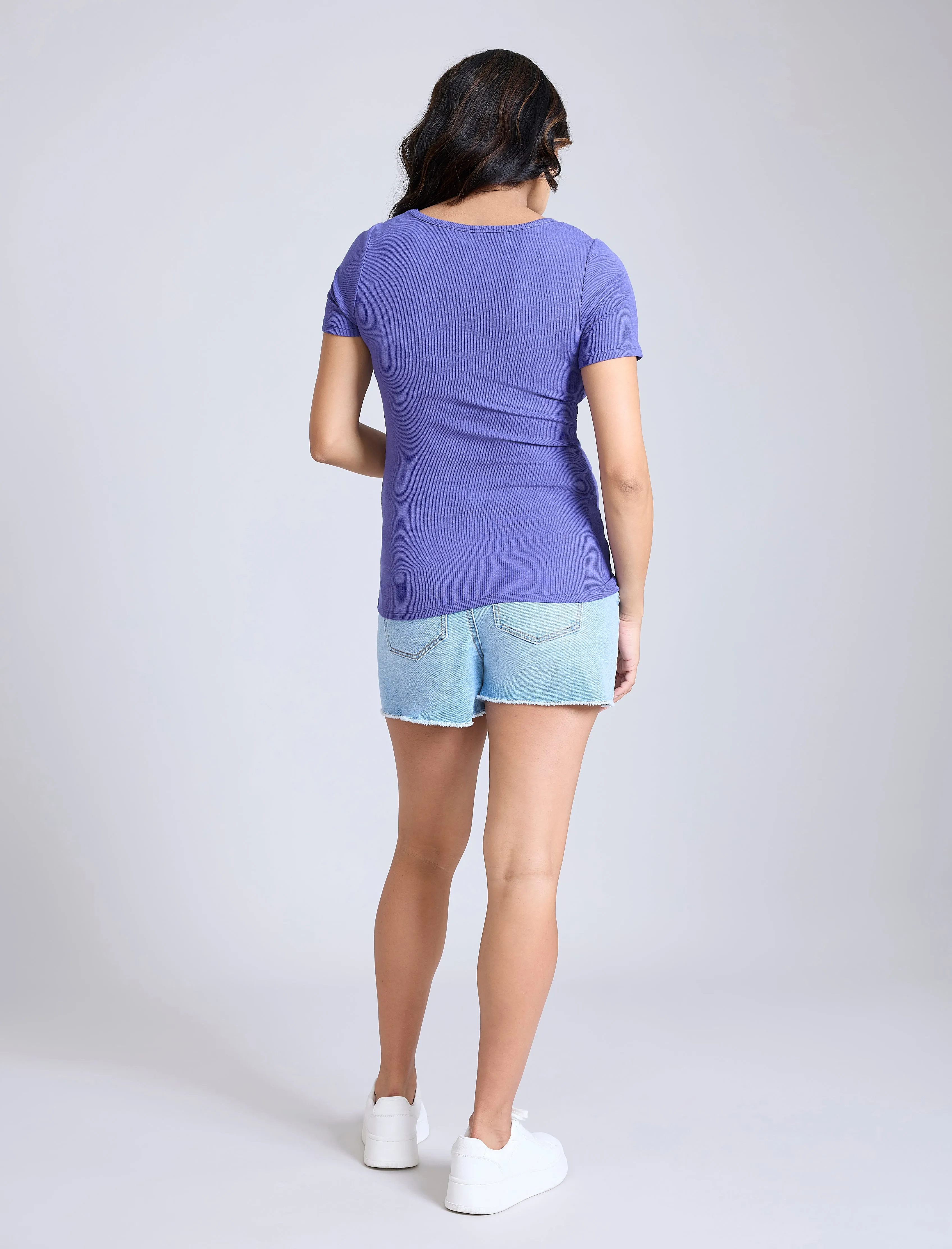 Square Neck Short Sleeve Top sold by Motherhood Maternity product image thumbnail 2