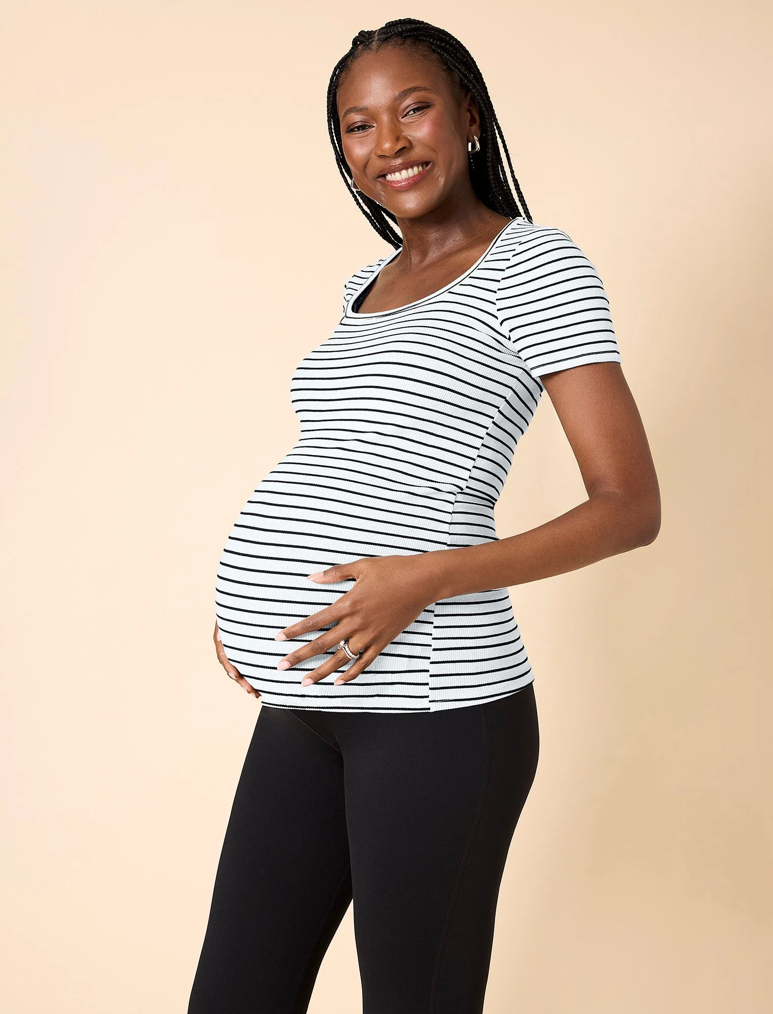 Square Neck Short Sleeve Top sold by Motherhood Maternity product image thumbnail 2