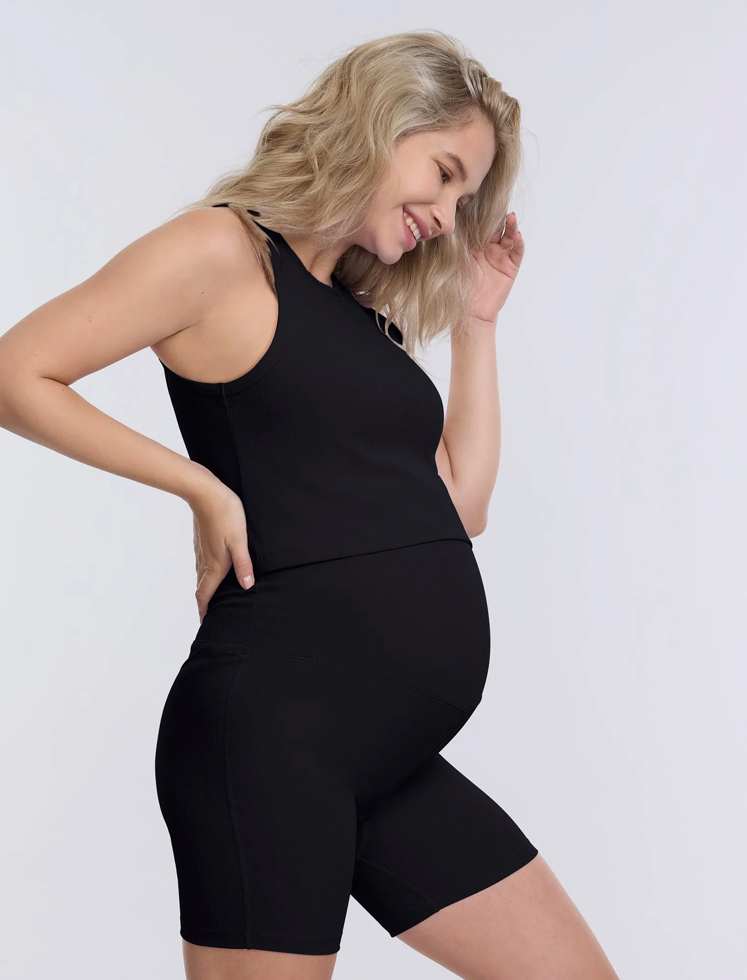 Cropped Racer Back Active Tank sold by Motherhood Maternity product image thumbnail 4
