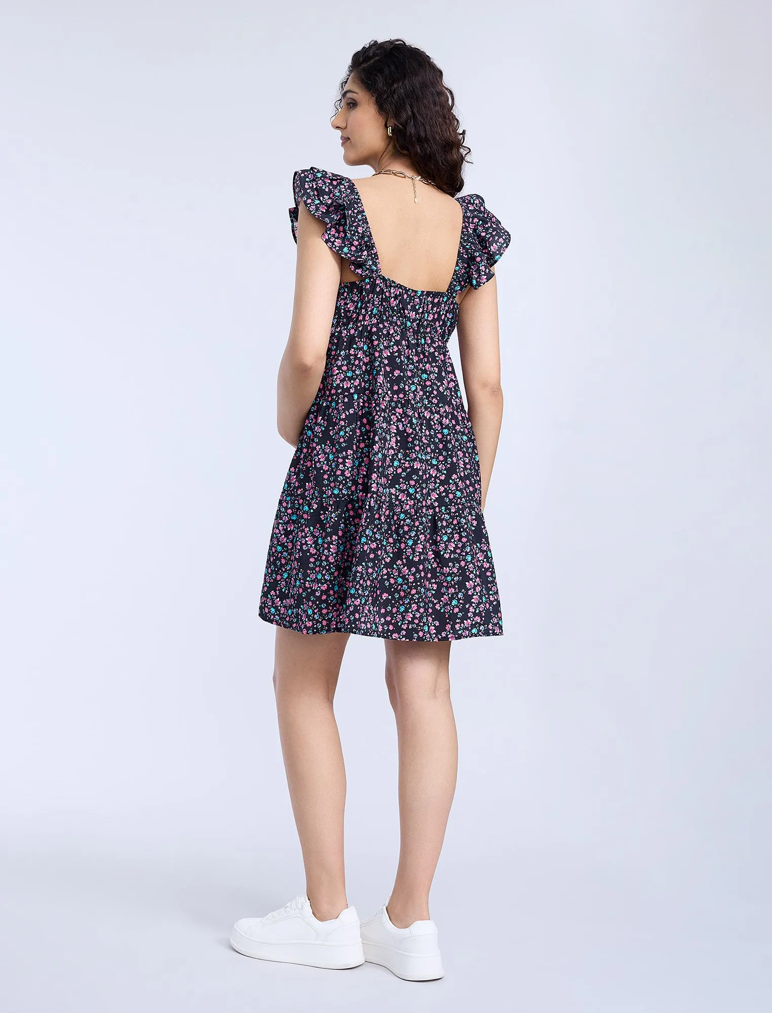 Short Sleeve Flutter Sleeve Dress sold by Motherhood Maternity product image thumbnail 2